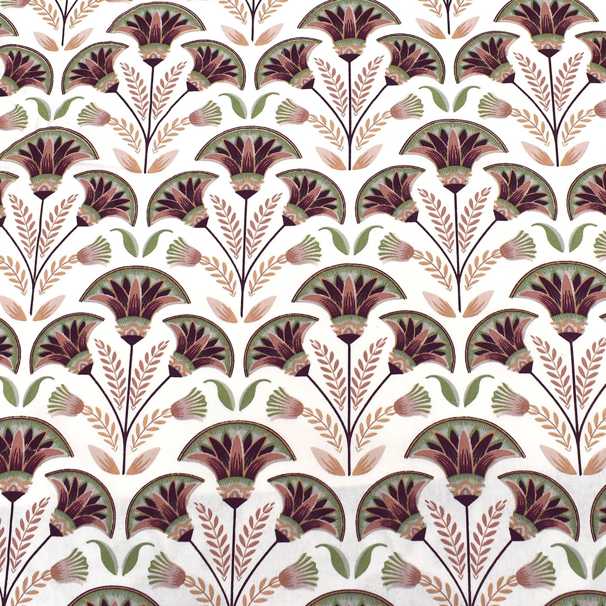 MAGAM-Stoffe Florenz Baumwollstoff aus Frankreich OEKO-TEX Meterware ab 50cm (Grün)