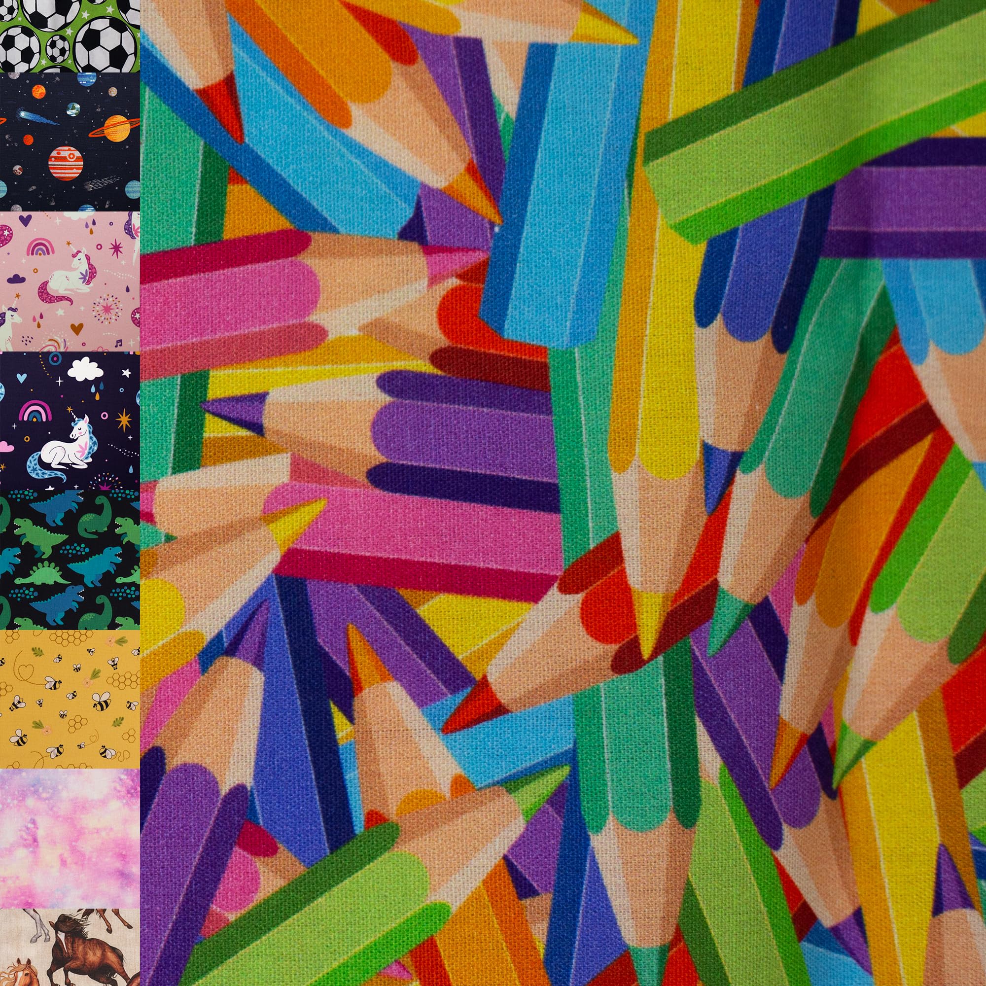 MAGAM-Stoffe Niklas Kinder Baumwollstoff ÖKO-TEX Meterware ab 50cm (Bienen gelb)