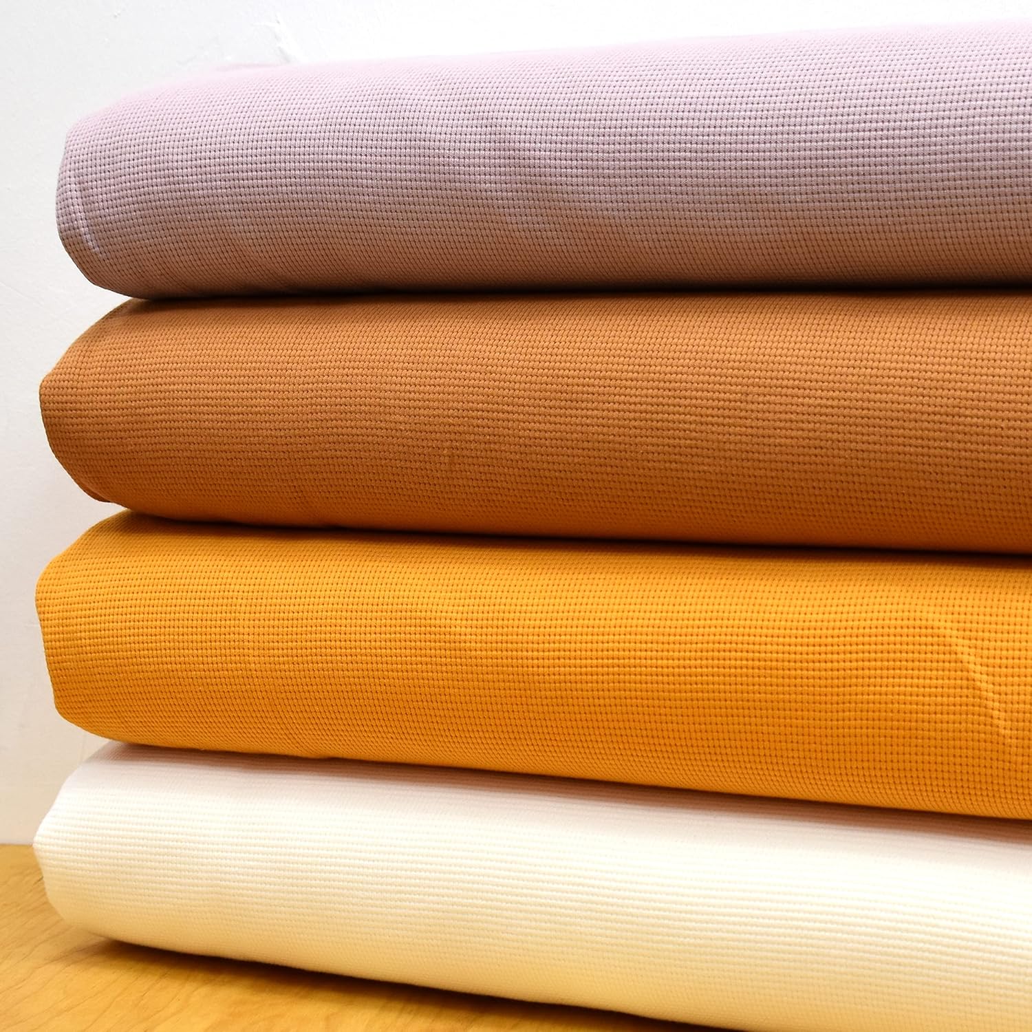 MAGAM-Stoffe Benny Waffeljersey Waffel Stoff 100% Baumwolle Oeko-Tex Meterware 50cm (01. Natur)