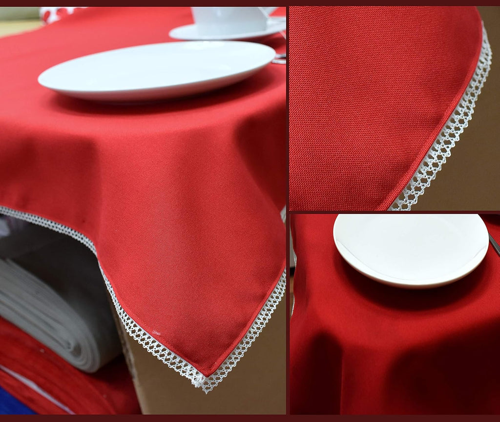 MAGAM-Stoffe 1m Mara Universal-Stoff uni Blickdicht Knitterarm Kostüm Tischdecken Dekostoff (01. Weiß)