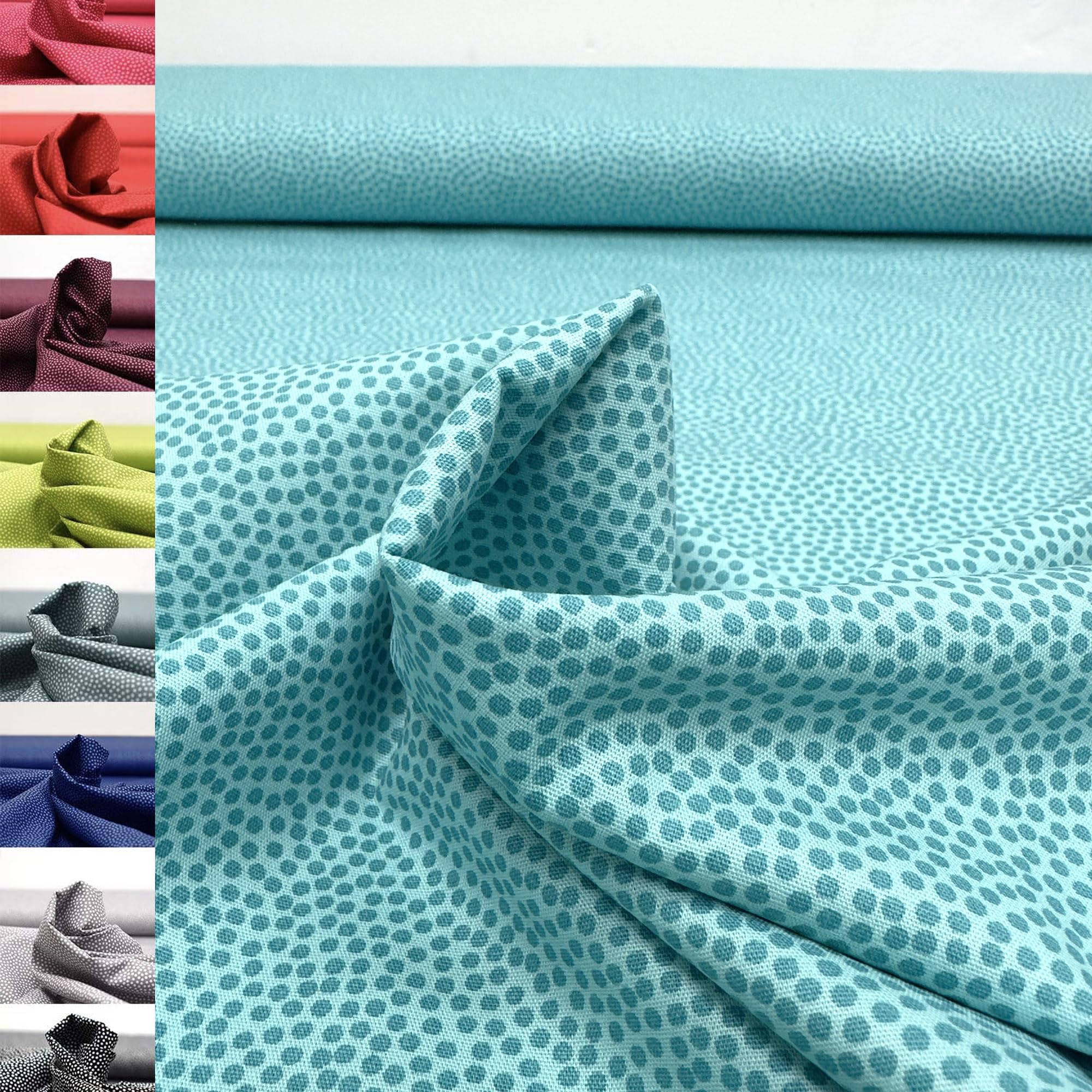 MAGAM-Stoffe Keno Tupfen Baumwollstoff Oeko-Tex Meterware 50cm (02. Orange)