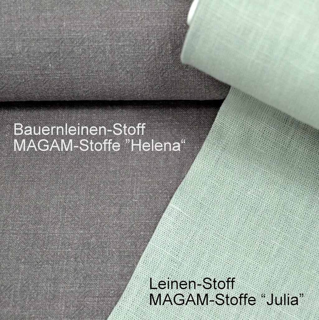 MAGAM-Stoffe Helena Bauernleinen 100% Leinen Stoff Uni Oeko-Tex Meterware 50cm (13. Schwarz)