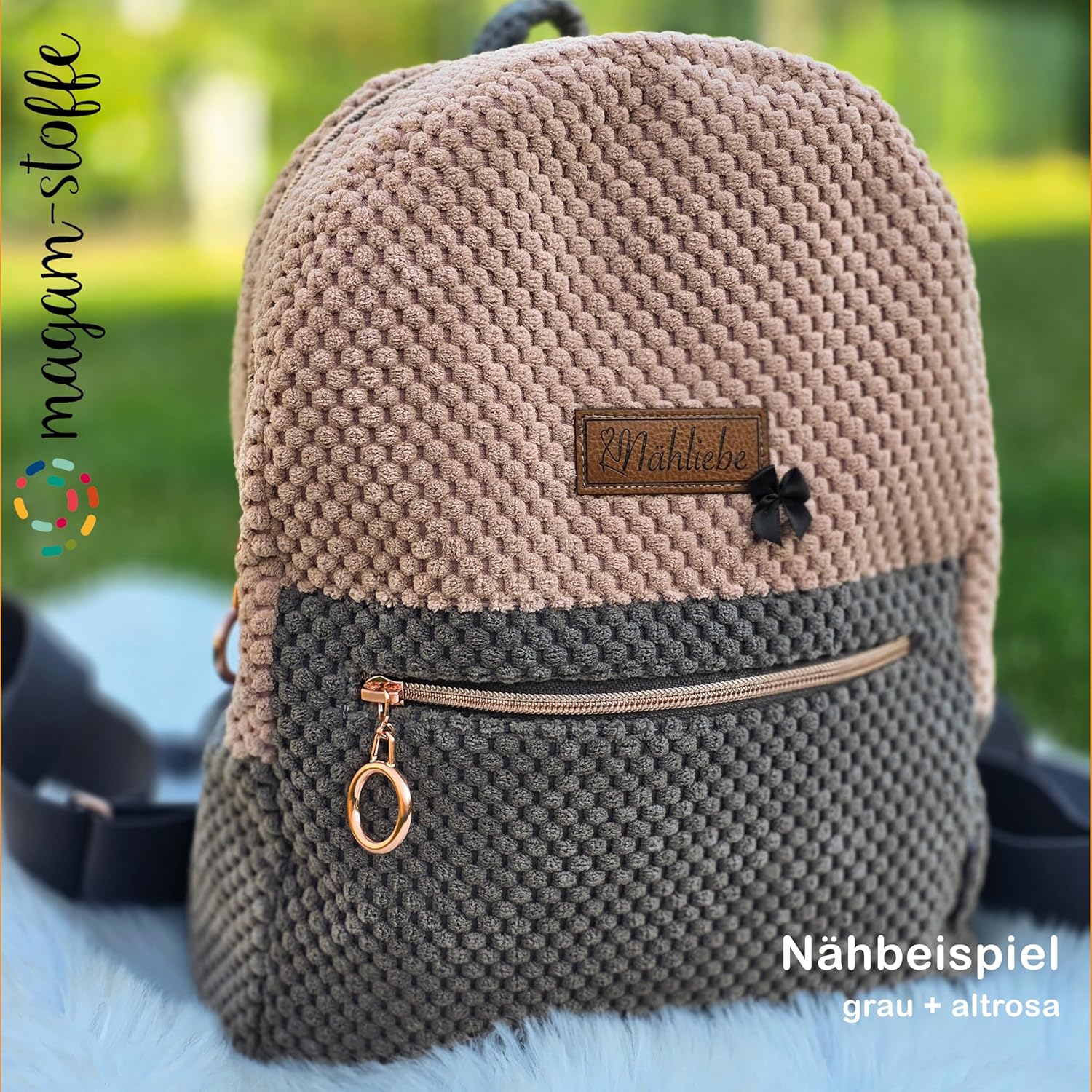 MAGAM-Stoffe Barcelona weicher Deko Polster Taschen Cord Samt Meterware ab 50cm (06. Taubenblau)