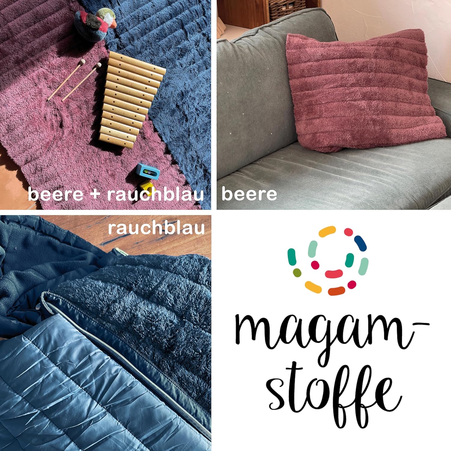 MAGAM-Stoffe Stepper warmer weicher Steppstoff mit Plüsch Meterware ab 50cm (01. Ocker gelb)