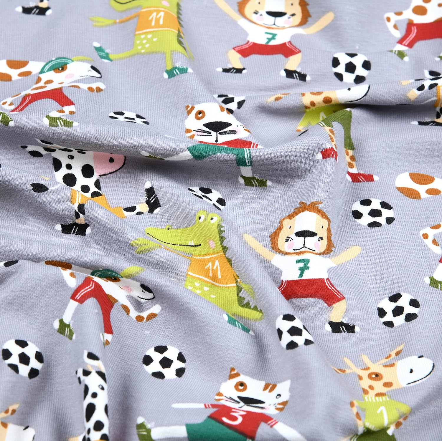 MAGAM-Stoffe Zizou Kinderstoff Oeko-Tex Meterware 50cm (Jersey grau)