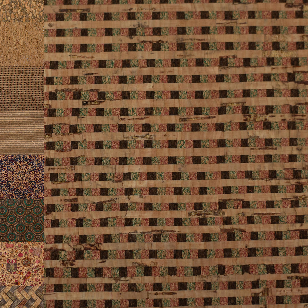 MAGAM-Stoffe Kork Stoff zum nähen Basteln Möbel bedruckt gold natur Meterware 50cm (Eulen)