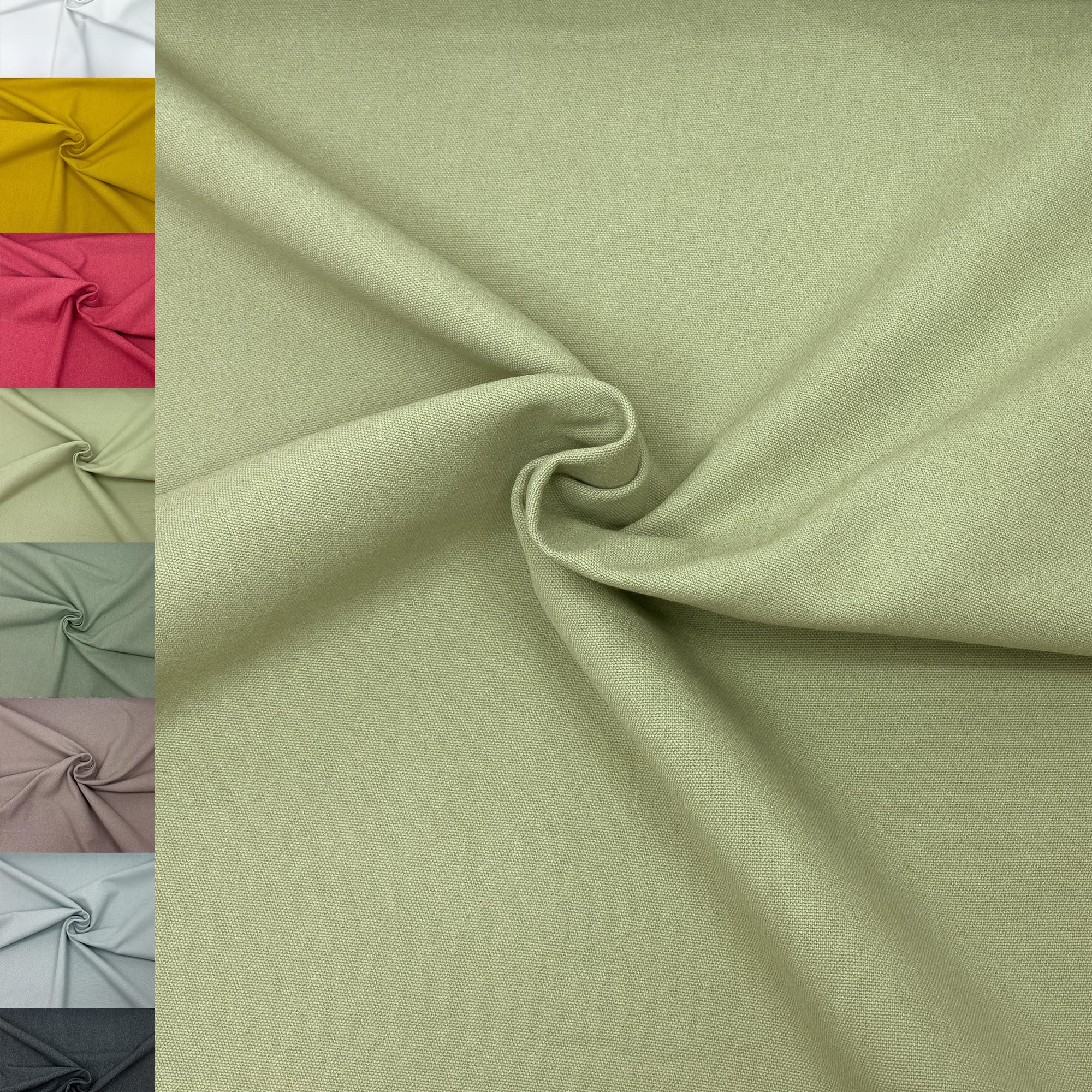 MAGAM-Stoffe Paris fester Canvas Stoff Kleidung Polsterstoff Meterware 50cm (16. Schwarz)