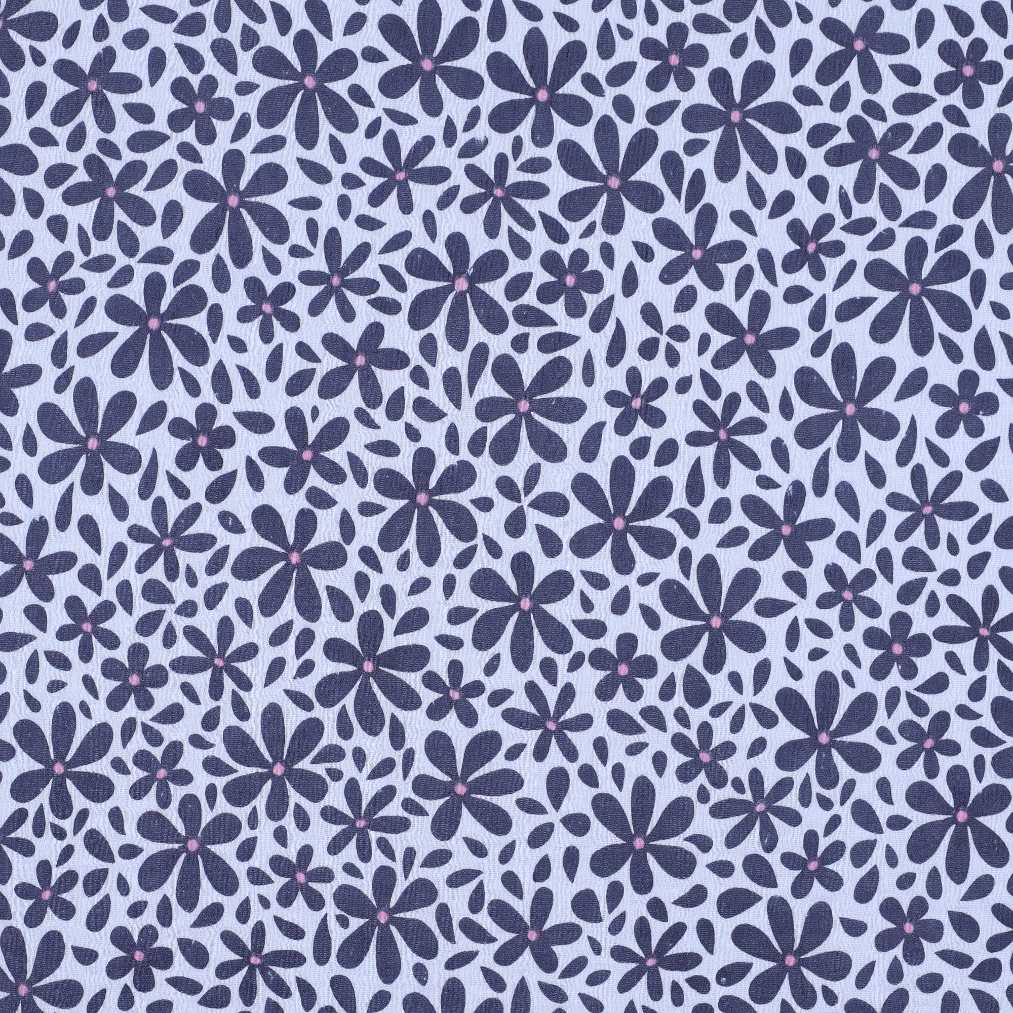 MAGAM-Stoffe Paul Musselin Mulltuch Kinder Baumwollstoff Oeko-Tex Meterware 50cm (Haselnuss & bunte Blätter)