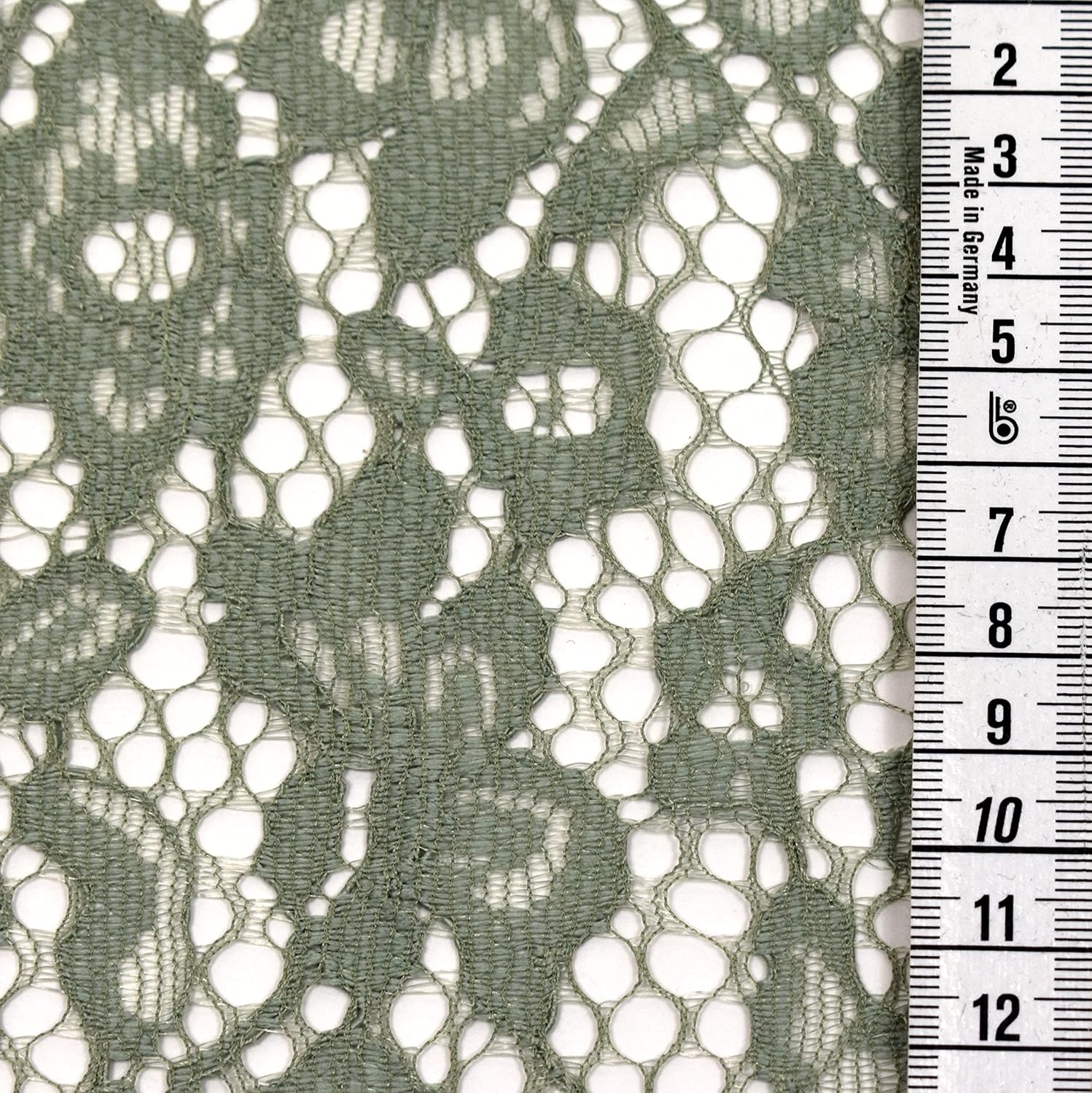 MAGAM-Stoffe Carmen Spitzenstoff Blumen-Spitze Bekleidung Deko Meterware 50cm (Mint)