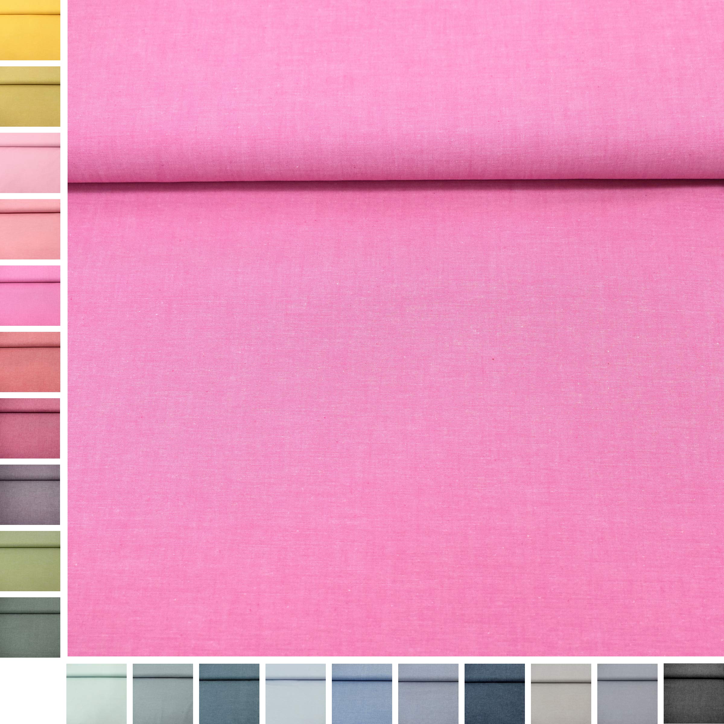 MAGAM-Stoffe Mona Uni Kinder Baumwollstoff Oeko-Tex Meterware 50cm (20. Schwarz)