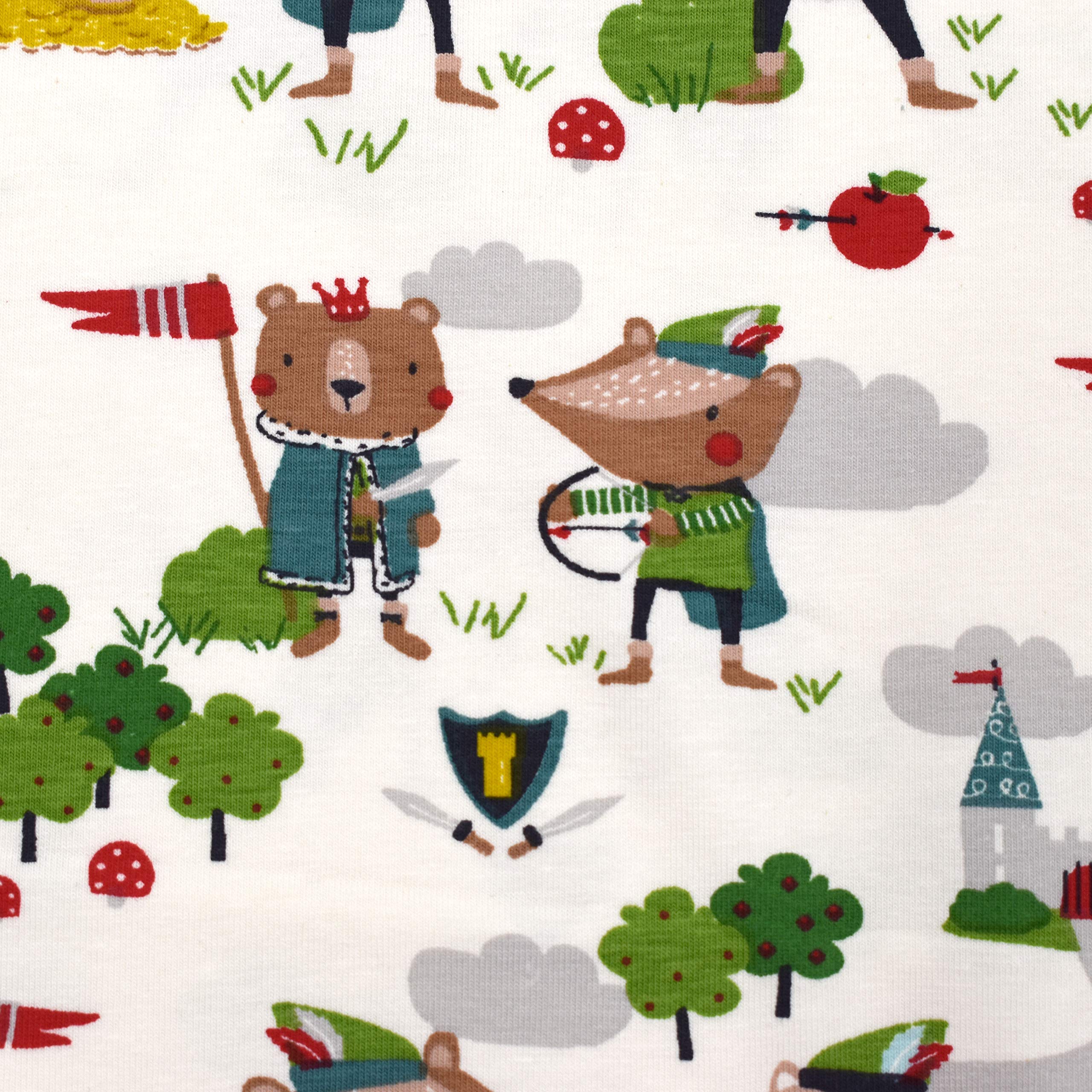 MAGAM-Stoffe Robin Wood Kinder Stoff Oeko-Tex Meterware 50cm (01. Baumwolle)