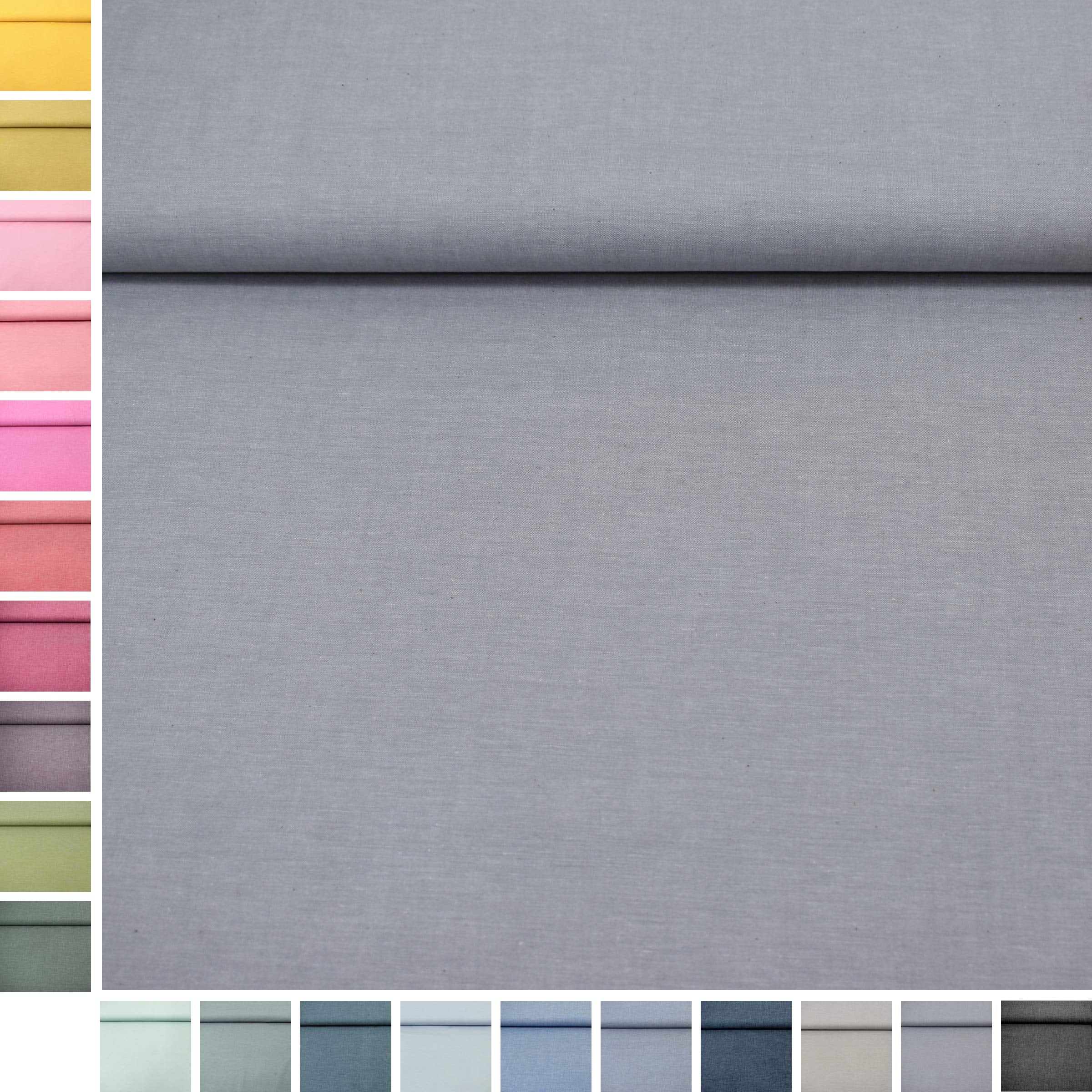 MAGAM-Stoffe Mona Uni Kinder Baumwollstoff Oeko-Tex Meterware 50cm (20. Schwarz)