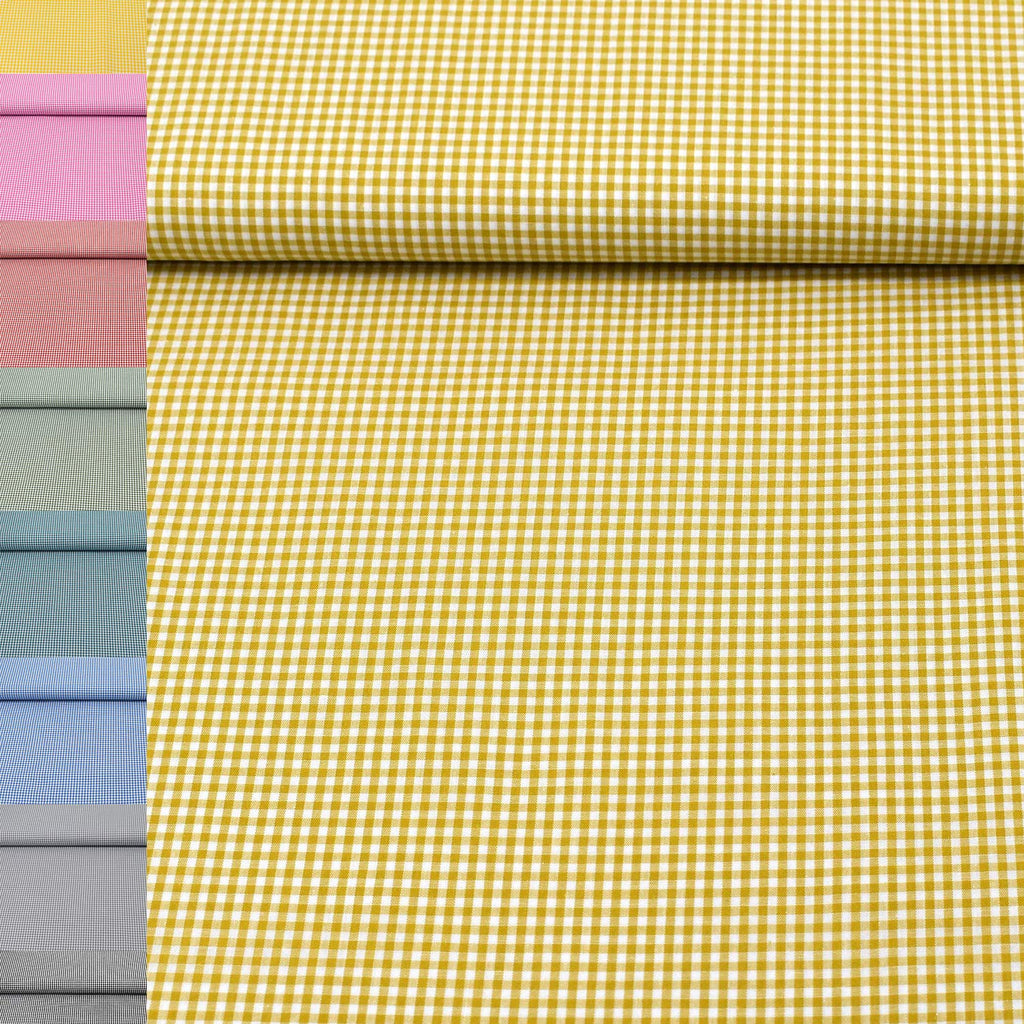 MAGAM-Stoffe Mona Vichy-Karo klein Baumwollstoff Oeko-Tex Meterware 50cm (20. Schwarz)