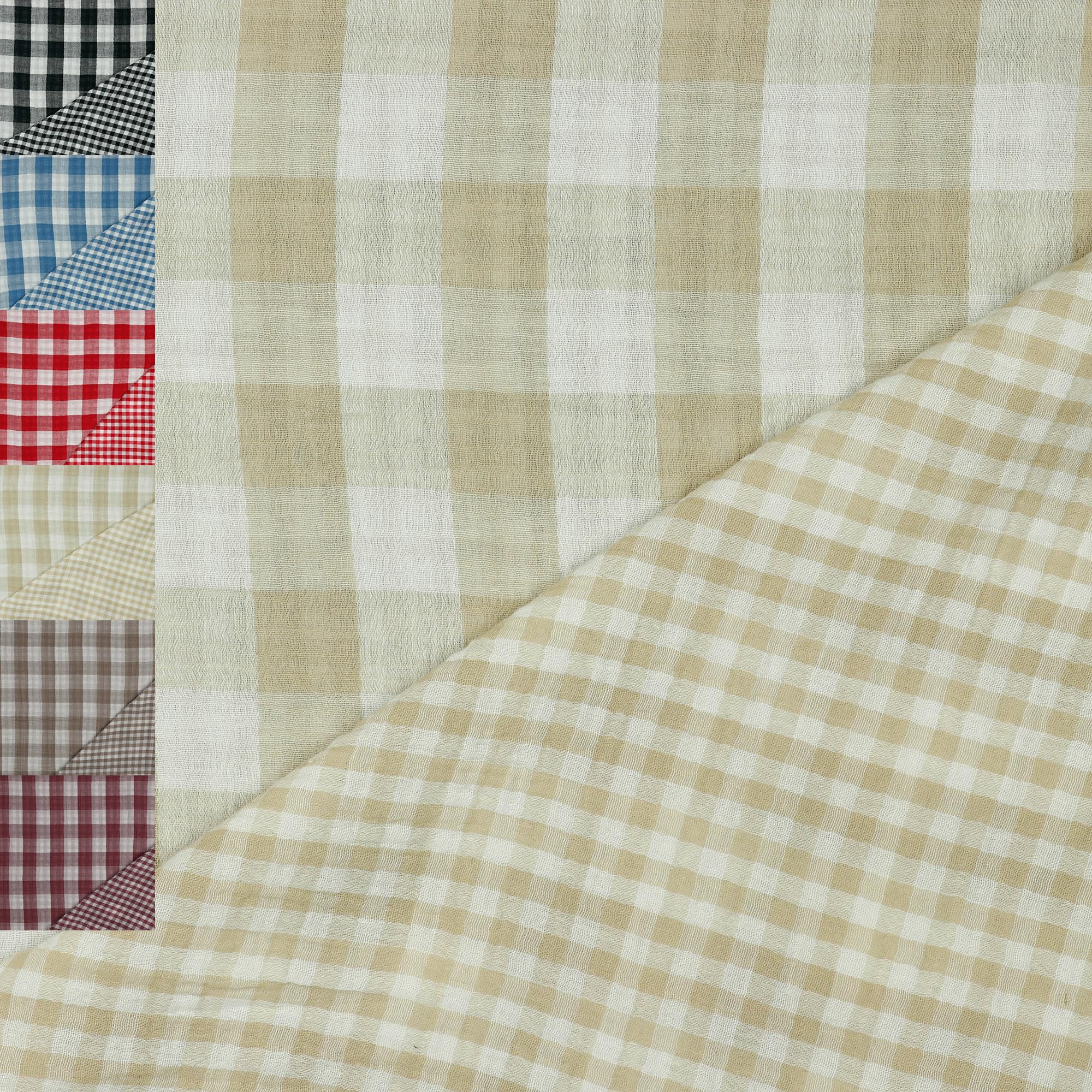 MAGAM-Stoffe Paul Musselin Mulltuch Kinder Baumwollstoff Oeko-Tex Meterware 50cm (Haselnuss & bunte Blätter)