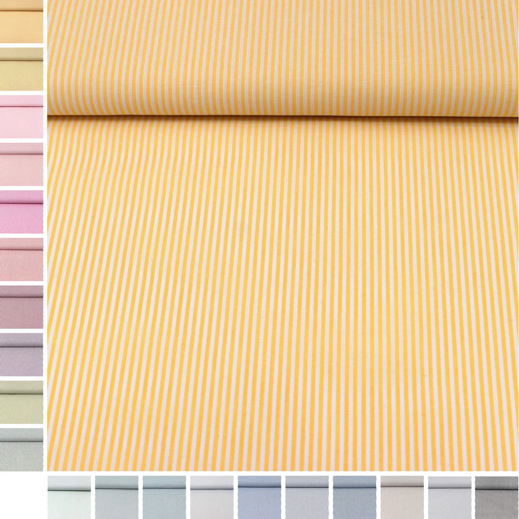 MAGAM-Stoffe Mona Streifen Kinder Baumwollstoff Oeko-Tex Meterware 50cm (20. Schwarz)