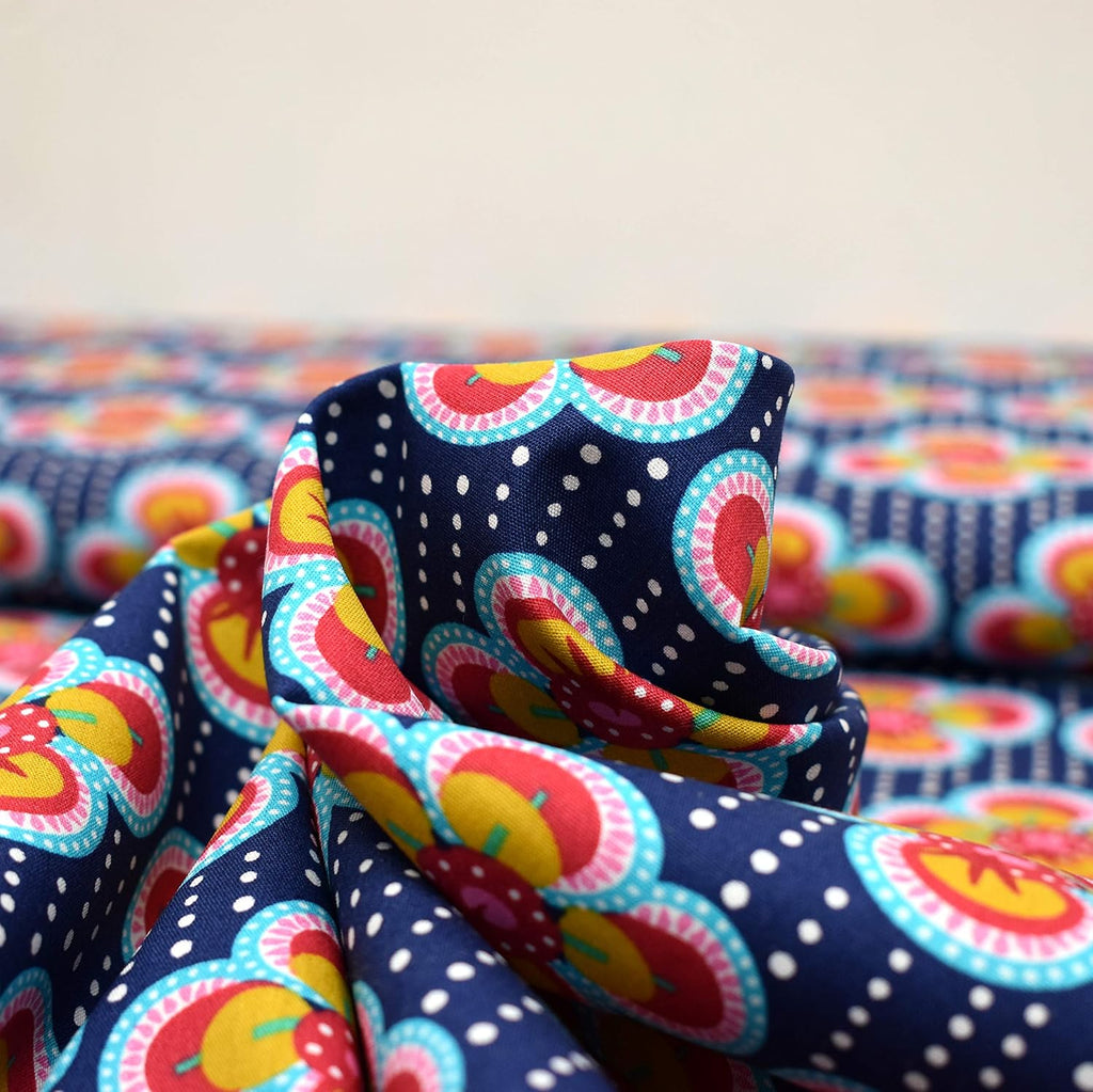 MAGAM-Stoffe Hana Blume Baumwollstoff Oeko-Tex Meterware 50cm