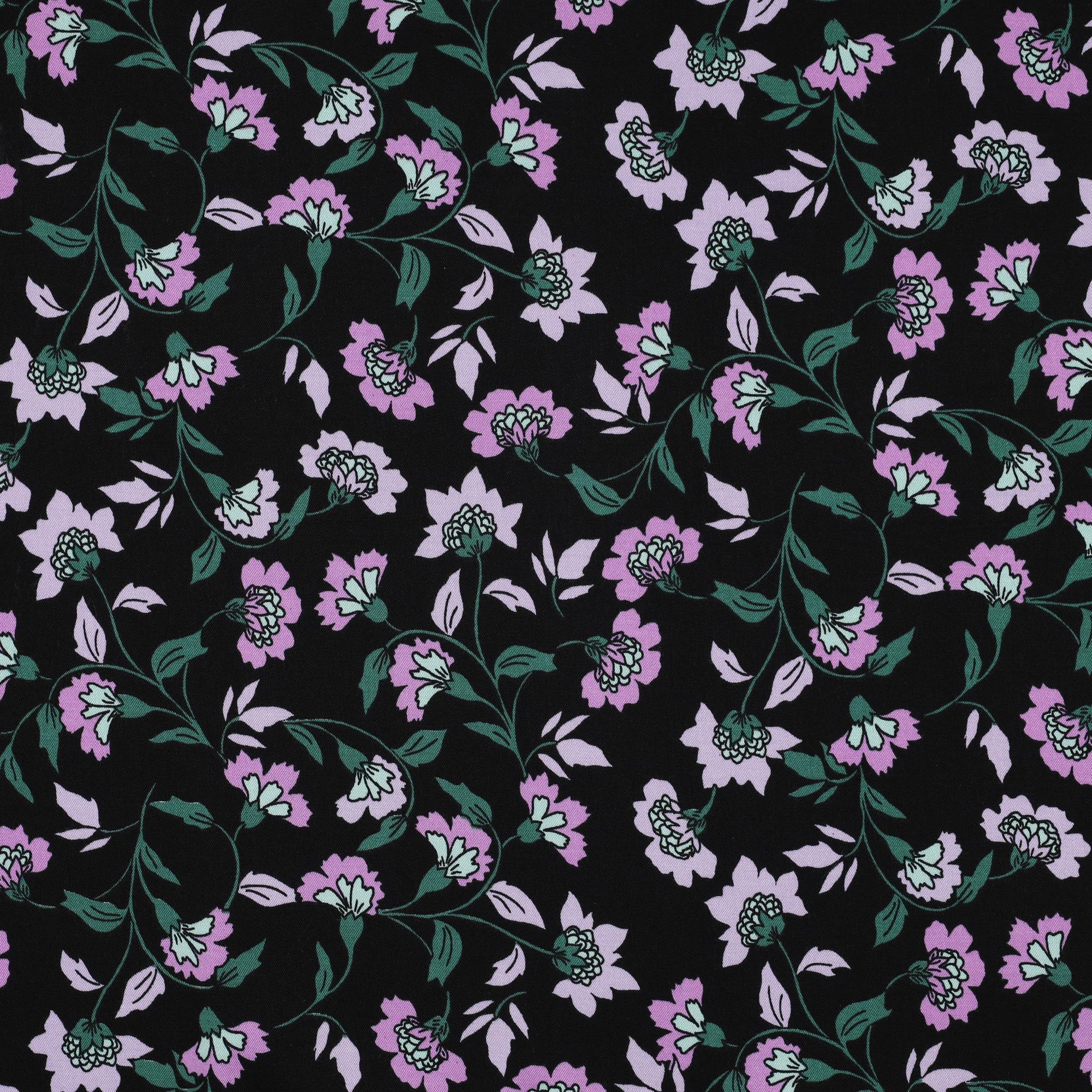 MAGAM-Stoffe Abby Mode Stoff aus Holland Viskose Meterware ab 50cm (Punta Di Roma Muster blau altrosa)