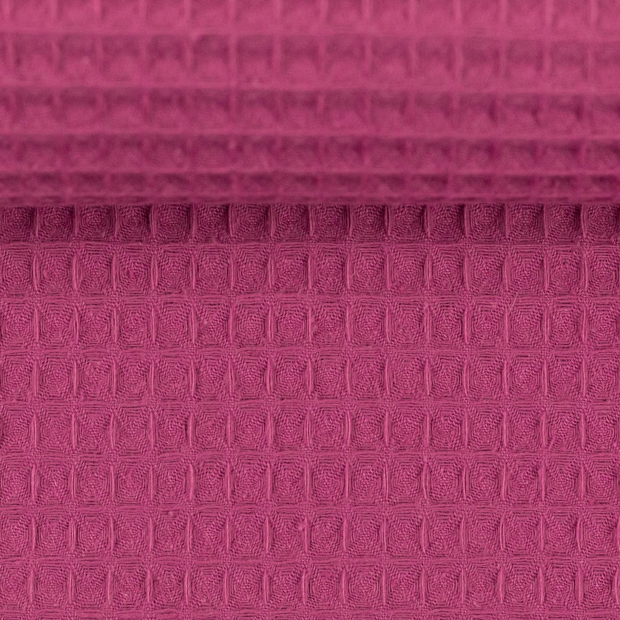 MAGAM-Stoffe Ella Waffel Stoff 100% Baumwollstoff Oeko-Tex Meterware 50cm (16. Aubergine)