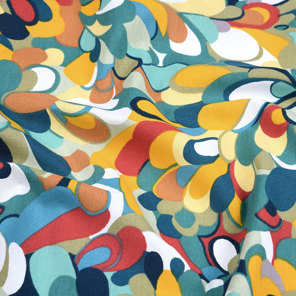 MAGAM-Stoffe Splash Baumwollstoff Oeko-Tex Meterware 50cm (Grün)