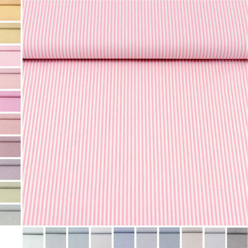 MAGAM-Stoffe Mona Streifen Kinder Baumwollstoff Oeko-Tex Meterware 50cm (20. Schwarz)