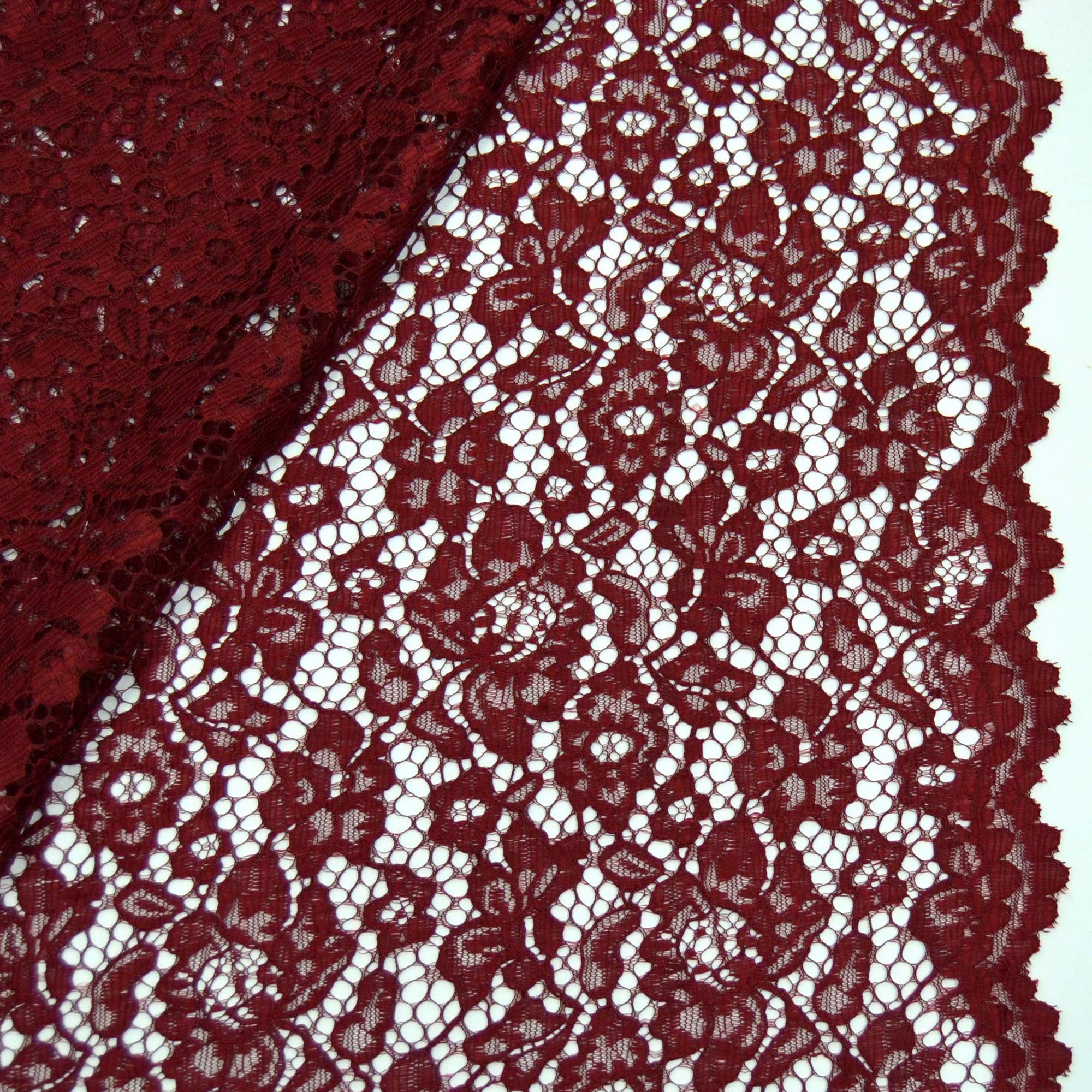 MAGAM-Stoffe Carmen Spitzenstoff Blumen-Spitze Bekleidung Deko Meterware 50cm (Mint)