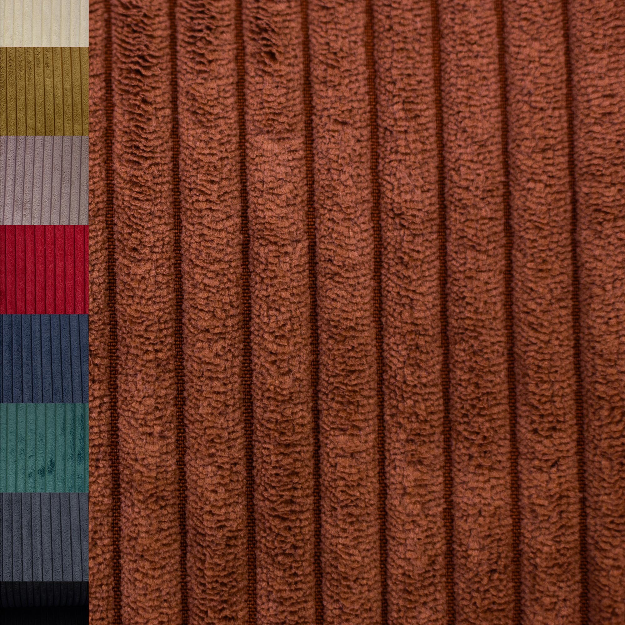 MAGAM-Stoffe Wien Samtcord Deko Polster Taschen Kleidung Breitcord Meterware ab 50cm (15. Petrol dunkel)