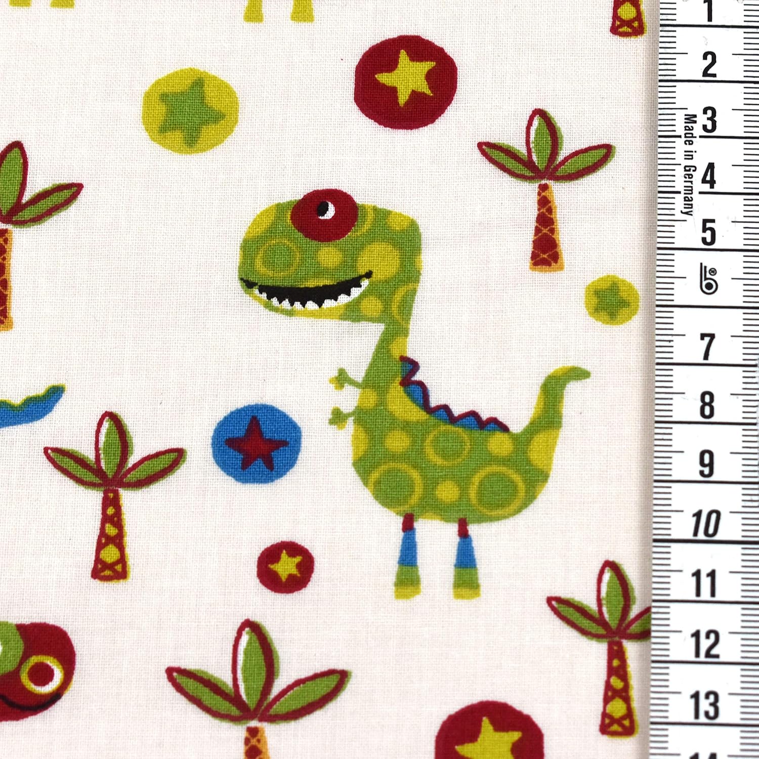 MAGAM-Stoffe Kinder Dinos Stoff Oeko-Tex Meterware 50cm (Baumwolle)