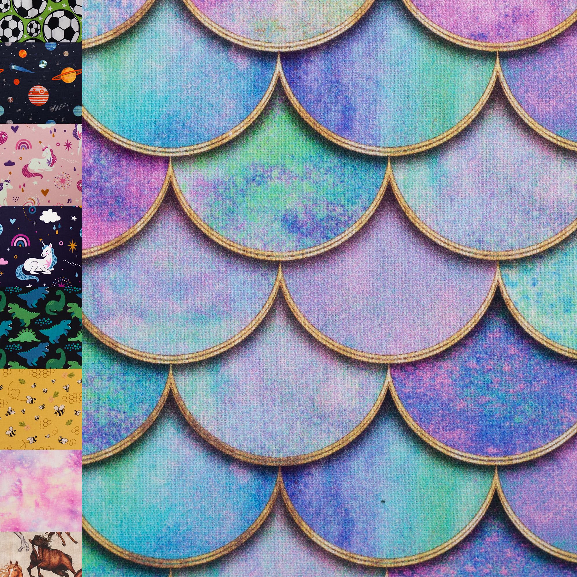 MAGAM-Stoffe Niklas Kinder Baumwollstoff ÖKO-TEX Meterware ab 50cm (Bienen gelb)