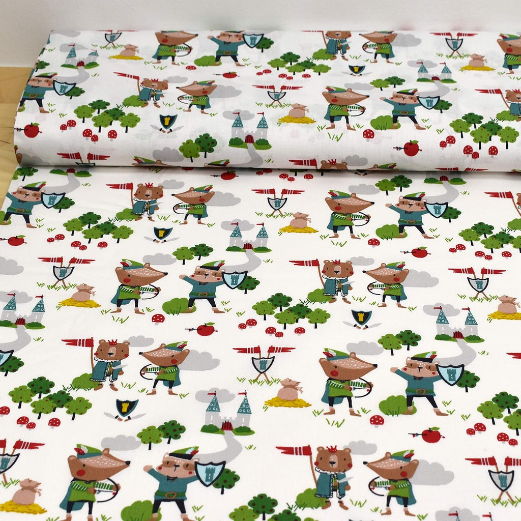 MAGAM-Stoffe Robin Wood Kinder Stoff Oeko-Tex Meterware 50cm (01. Baumwolle)