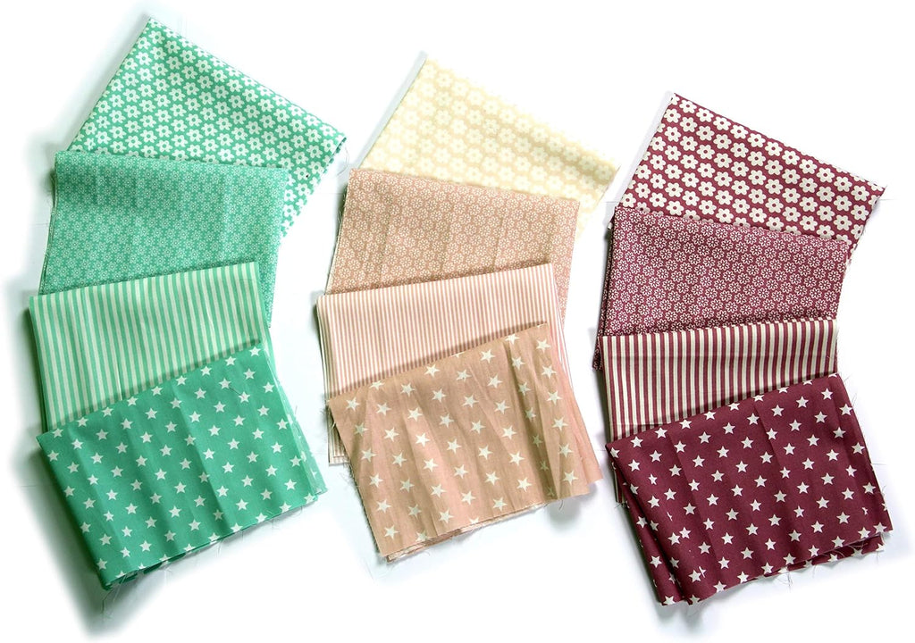 MAGAM-Stoffe Stoffpaket Amelie 12 hochwertige Stoffe für Patchwork und Accessoires