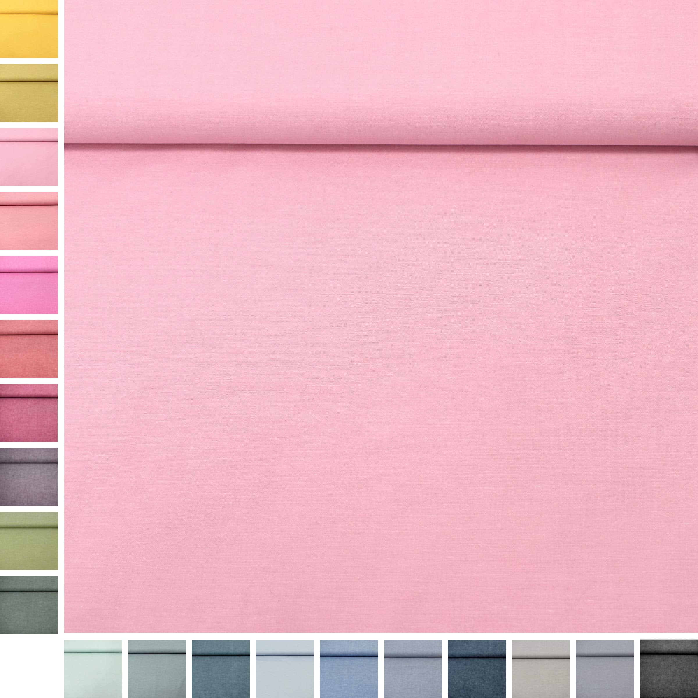 MAGAM-Stoffe Mona Uni Kinder Baumwollstoff Oeko-Tex Meterware 50cm (20. Schwarz)