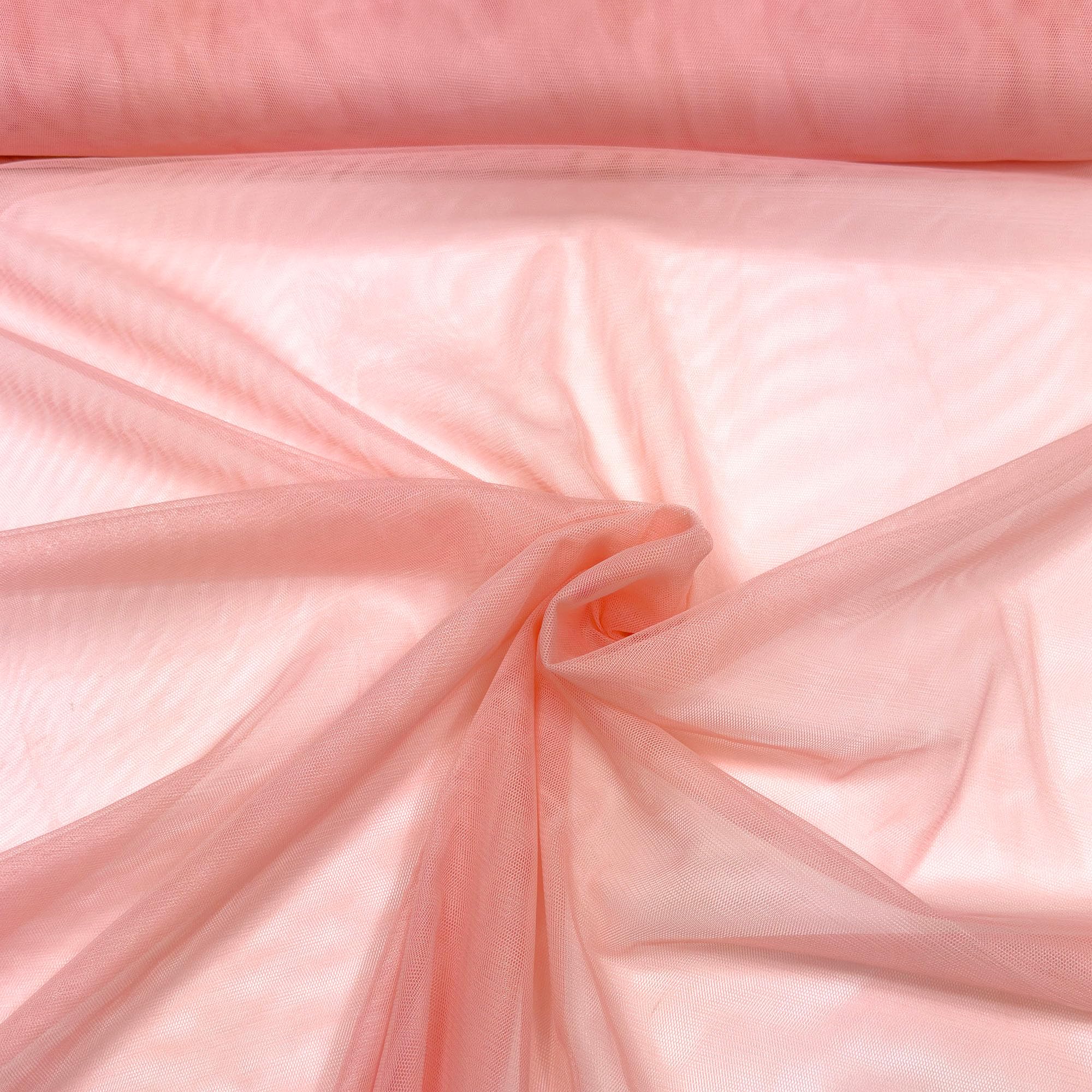 MAGAM-Stoffe Jasmin weicher Tüllstoff für Bekleidung Deko Soft Tüll Meterware (Glitzer 02 natur gold)