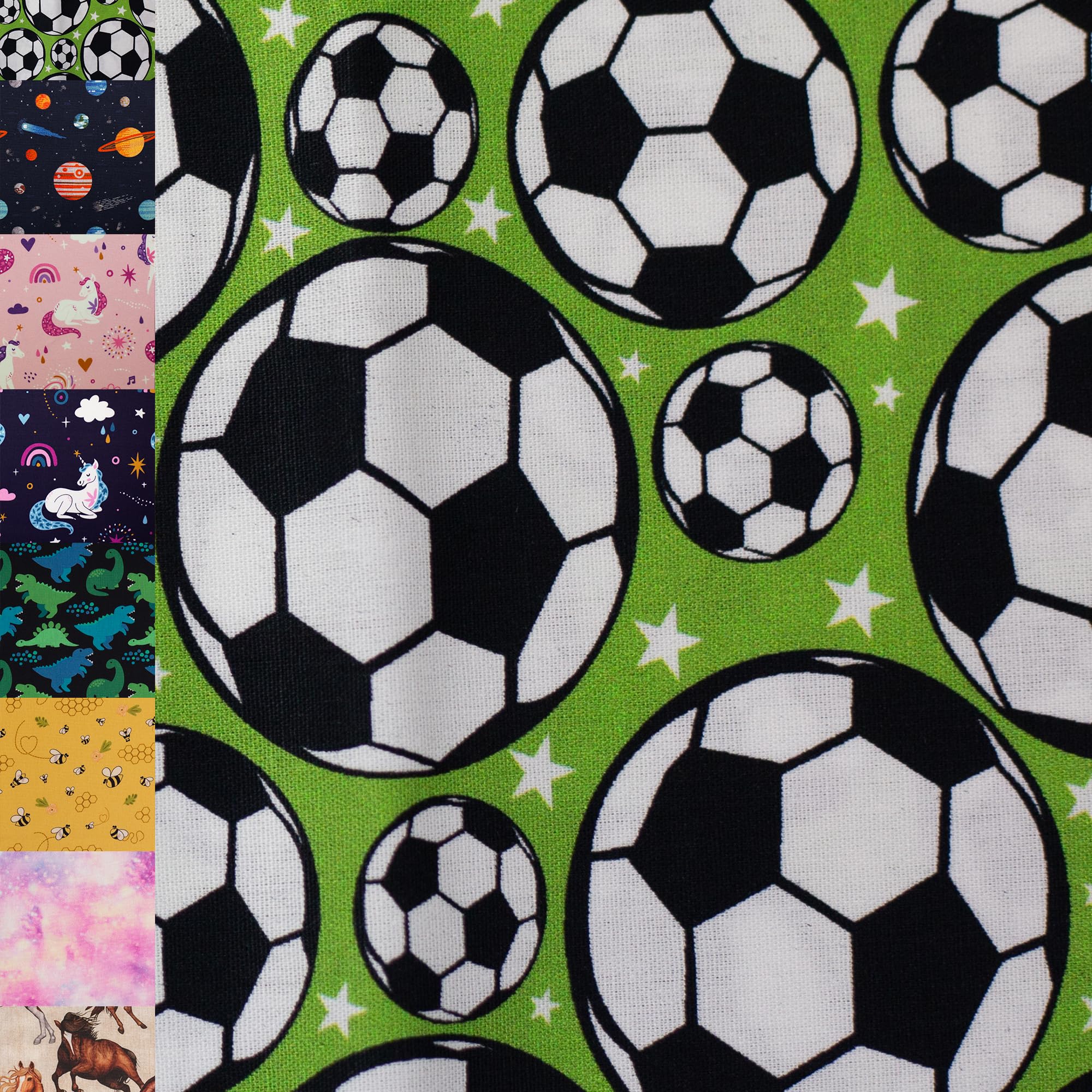 MAGAM-Stoffe Niklas Kinder Baumwollstoff ÖKO-TEX Meterware ab 50cm (Bienen gelb)