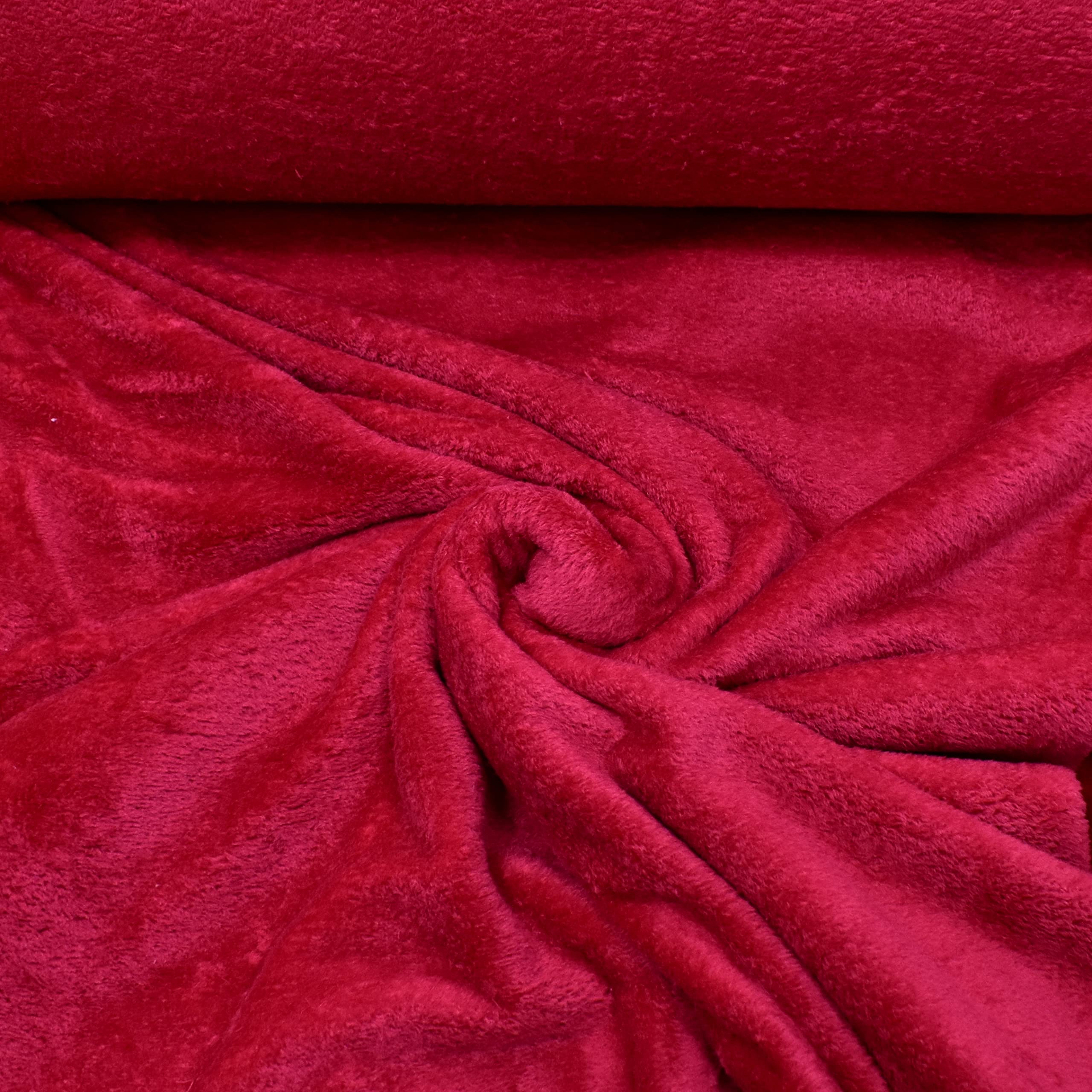 MAGAM-Stoffe Paula Fleece Stoff Uni Antipilling Meterware 50cm (07. Dunkelgrün)