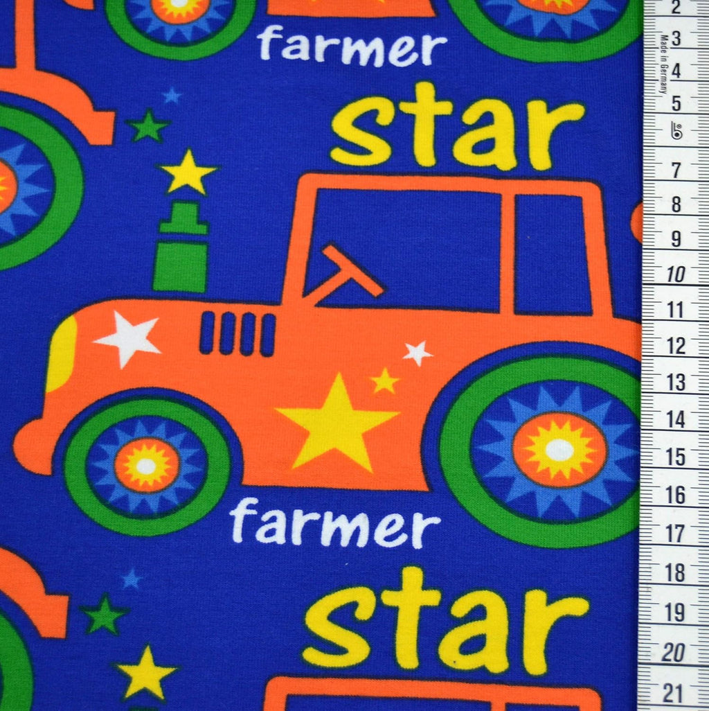 MAGAM-Stoffe Farmer-Star Jersey Kinder Stoff Bio Meterware 50cm