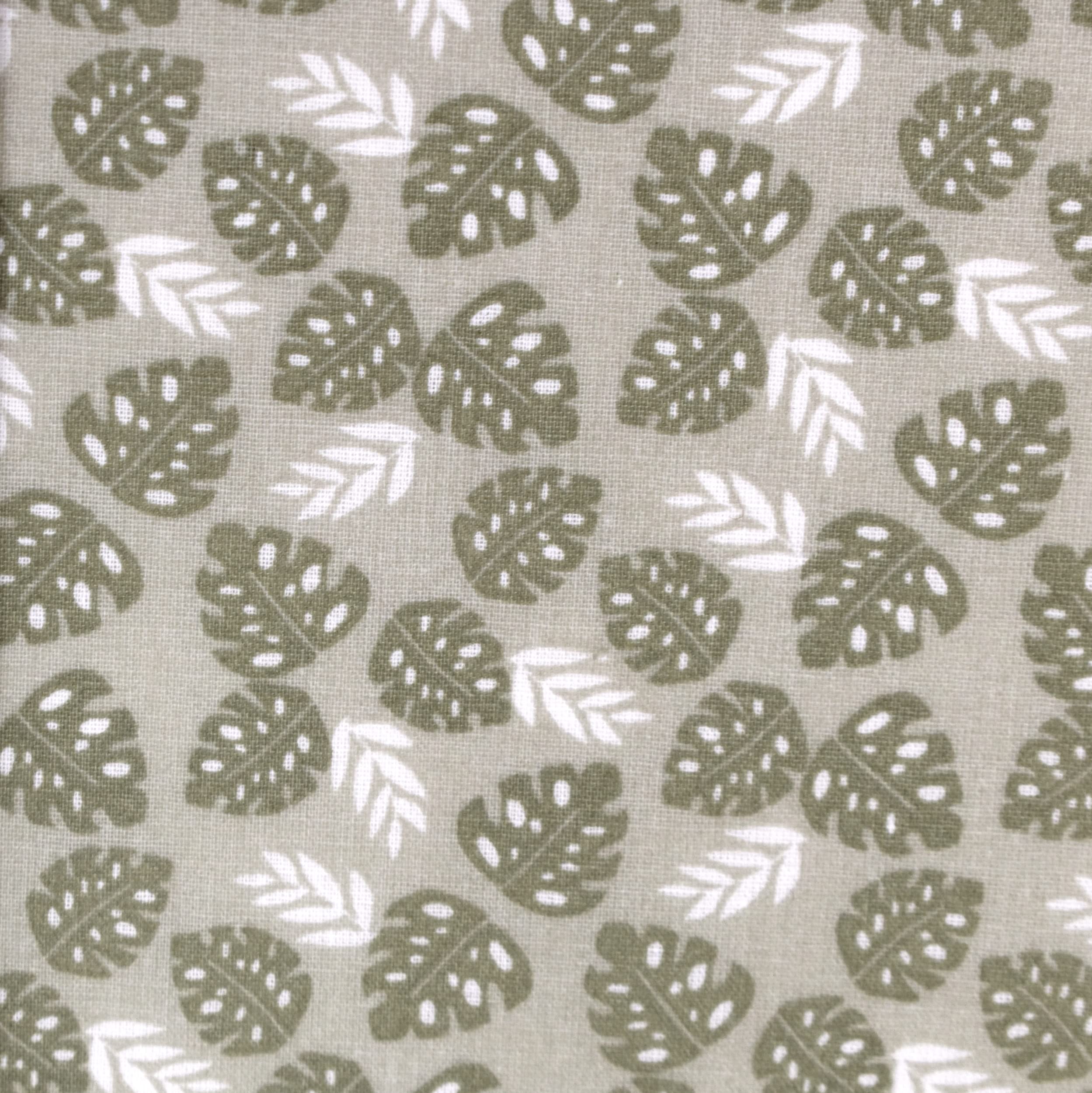 MAGAM-Stoffe Blätter Freunde Baumwollstoff Kinder Oeko-Tex Meterware 50cm (Tiere Beige)