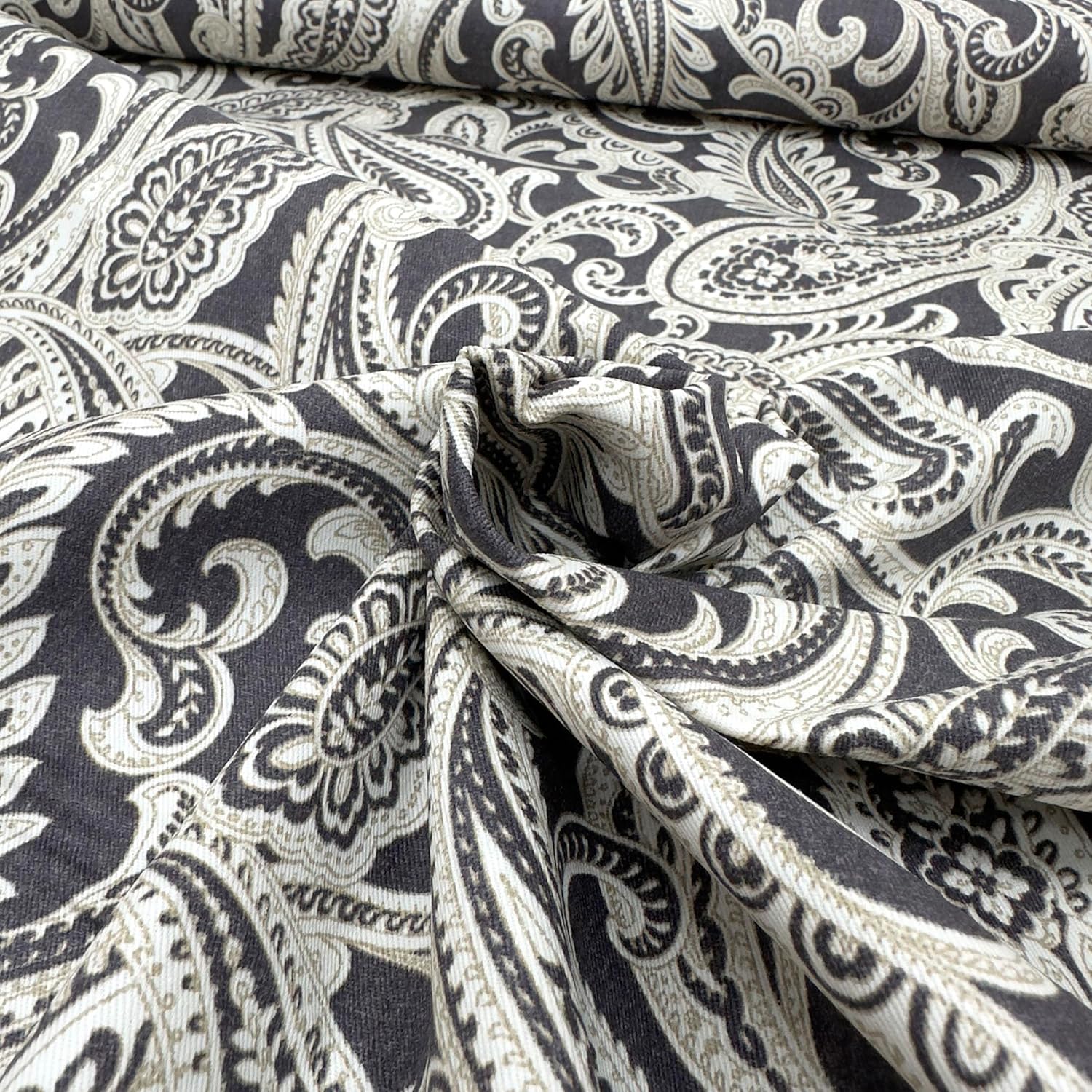 MAGAM-Stoffe Penelope Baumwollstoff aus Frankreich OEKO-TEX Meterware ab 50cm (Anthrazit)