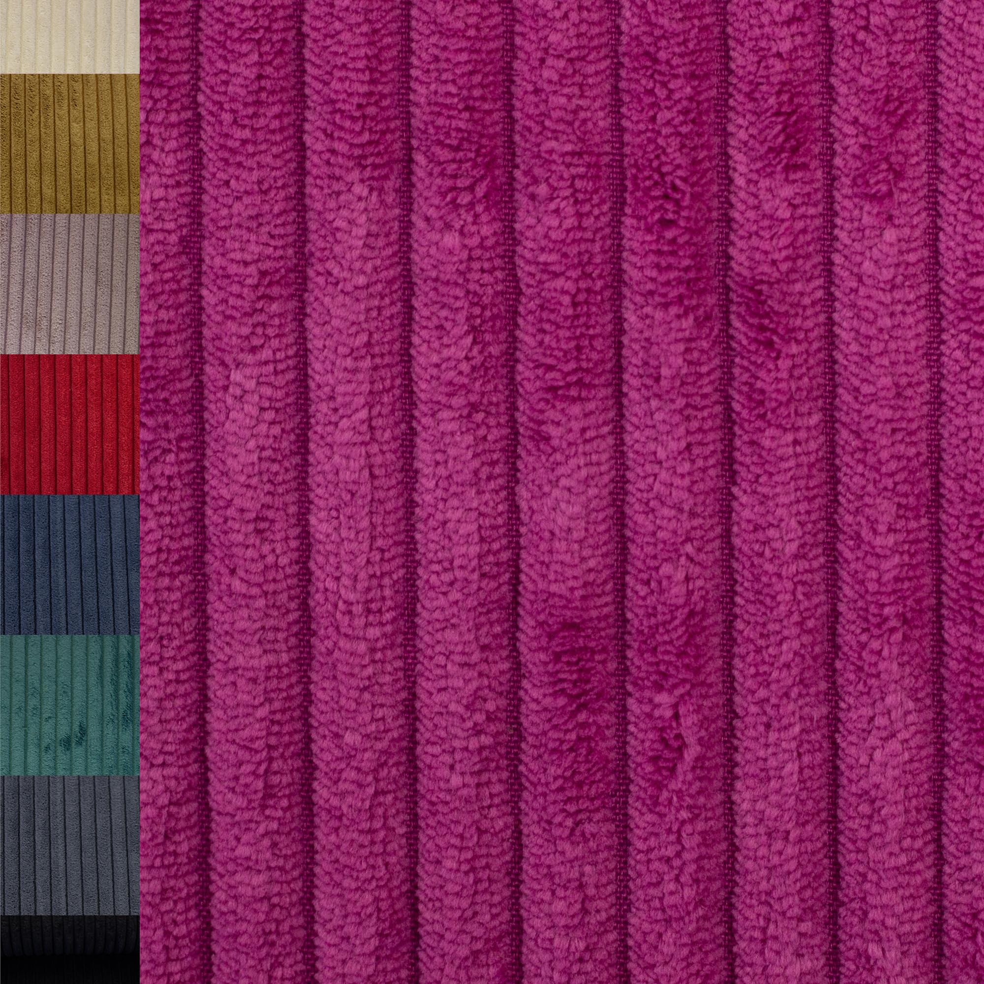 MAGAM-Stoffe Wien Samtcord Deko Polster Taschen Kleidung Breitcord Meterware ab 50cm (15. Petrol dunkel)