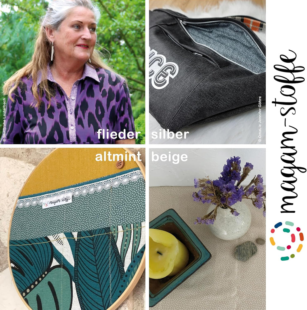 MAGAM-Stoffe Keno Tupfen Baumwollstoff Oeko-Tex Meterware 50cm (02. Orange)