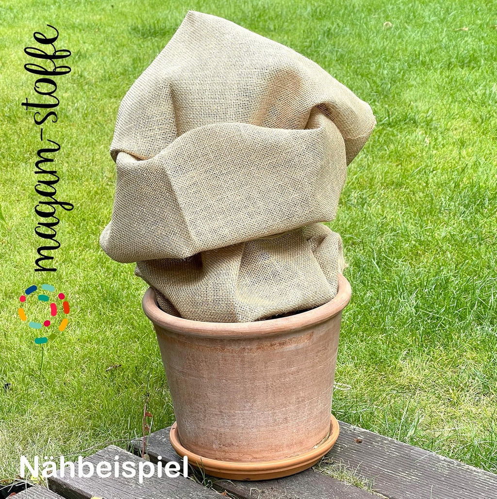 MAGAM-Stoffe 1m Jute Stoff aus 100% Jute Rupfen Natur Sack-Leinen Dekostoff Meterware (Klassik)
