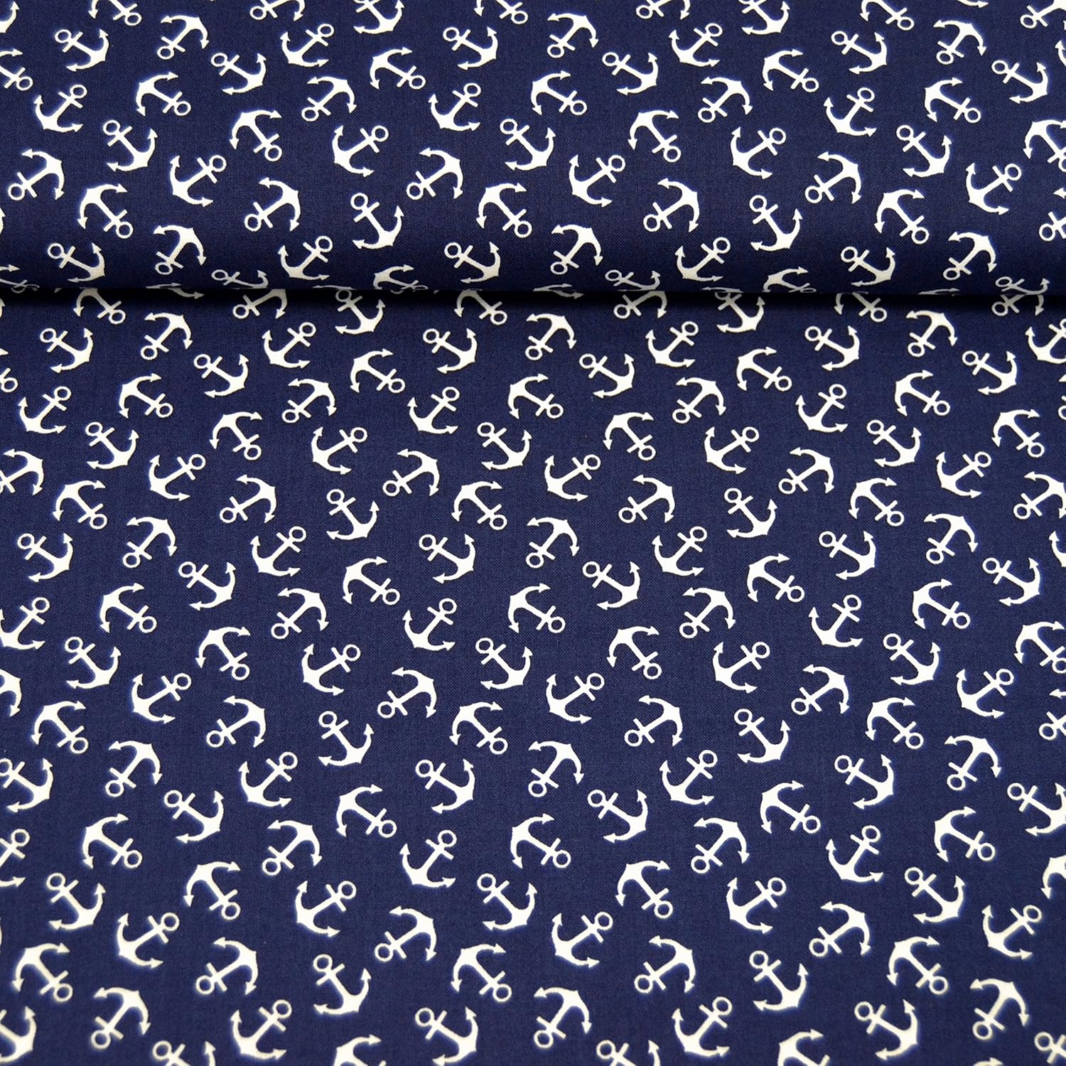 MAGAM-Stoffe Anker Classic Baumwollstoff Oeko-Tex Meterware 50cm (04. Dunkelblau)