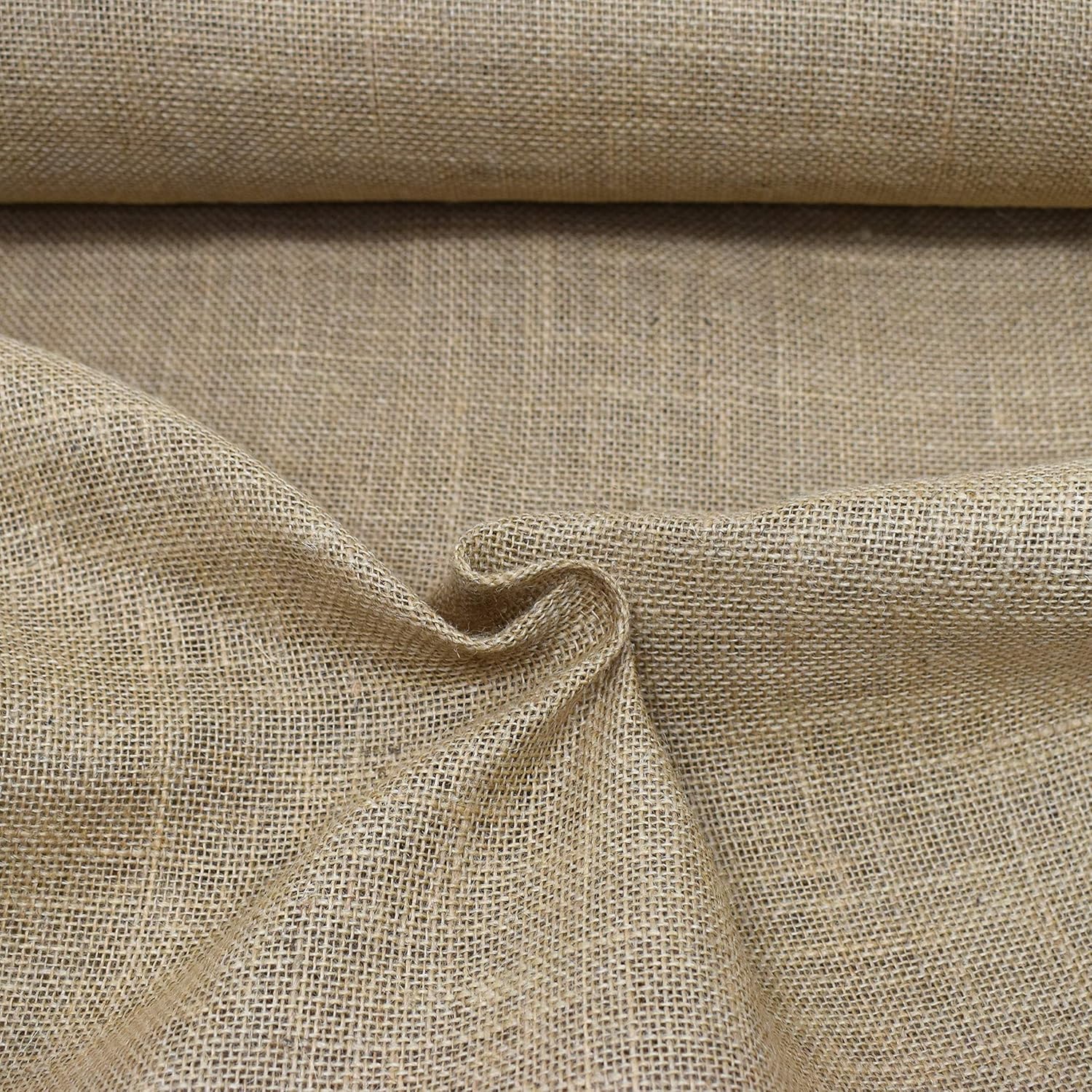 MAGAM-Stoffe 1m Jute Stoff aus 100% Jute Rupfen Natur Sack-Leinen Dekostoff Meterware (Klassik)