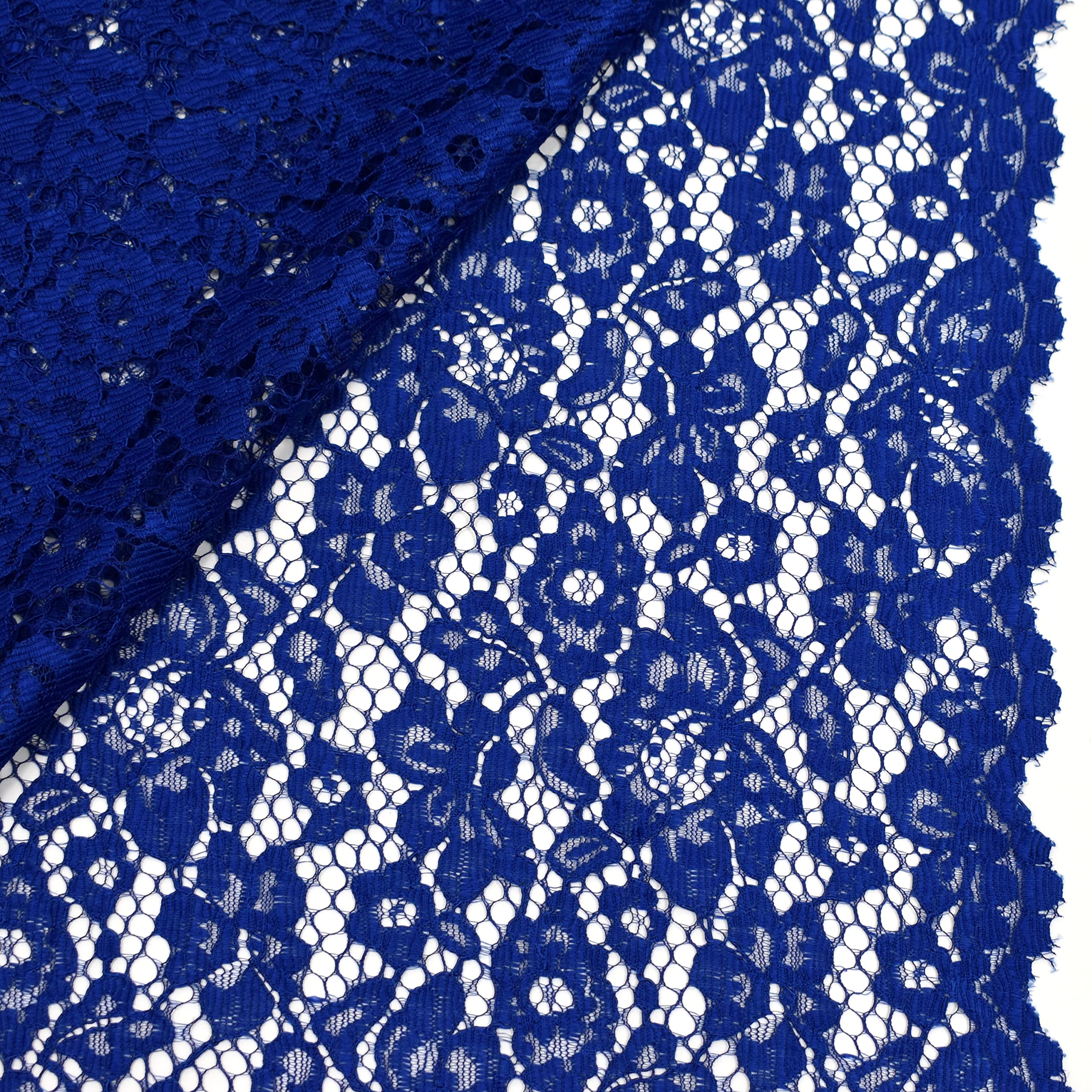 MAGAM-Stoffe Carmen Spitzenstoff Blumen-Spitze Bekleidung Deko Meterware 50cm (Mint)