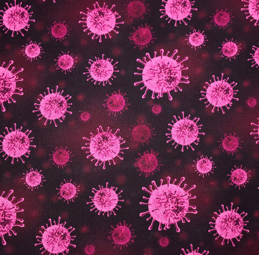 MAGAM-Stoffe Tomke Baumwollstoff Kinderstoff Oeko-Tex Meterware 50cm (Virus pink)