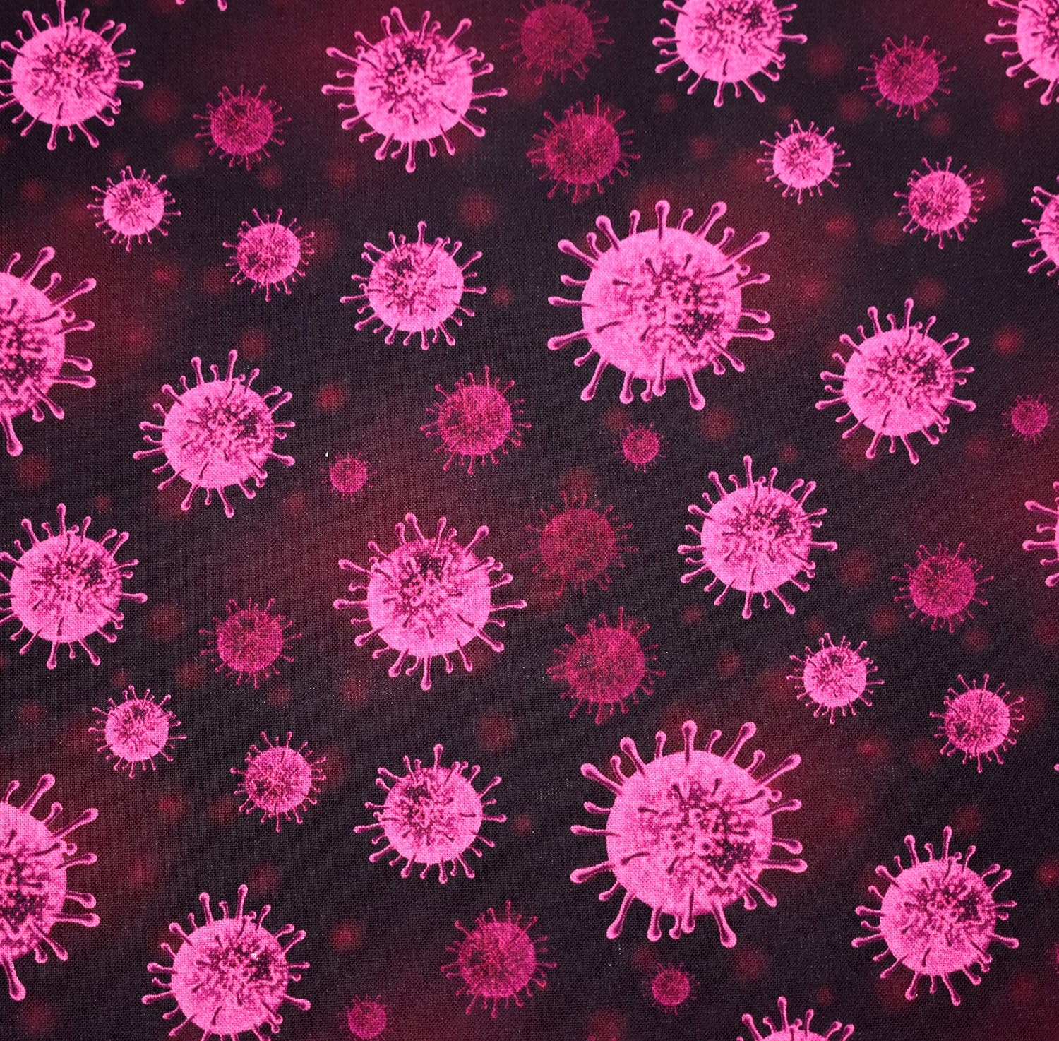 MAGAM-Stoffe Tomke Baumwollstoff Kinderstoff Oeko-Tex Meterware 50cm (Virus pink)