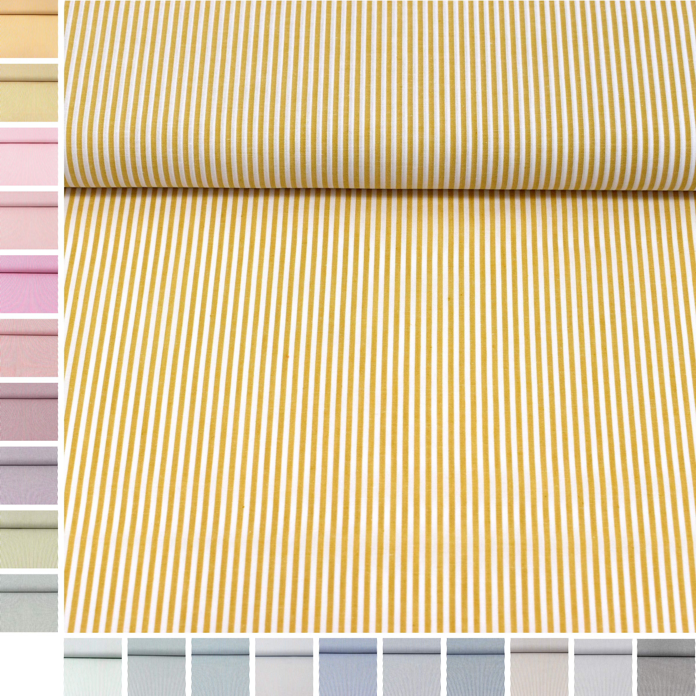 MAGAM-Stoffe Mona Streifen Kinder Baumwollstoff Oeko-Tex Meterware 50cm (20. Schwarz)