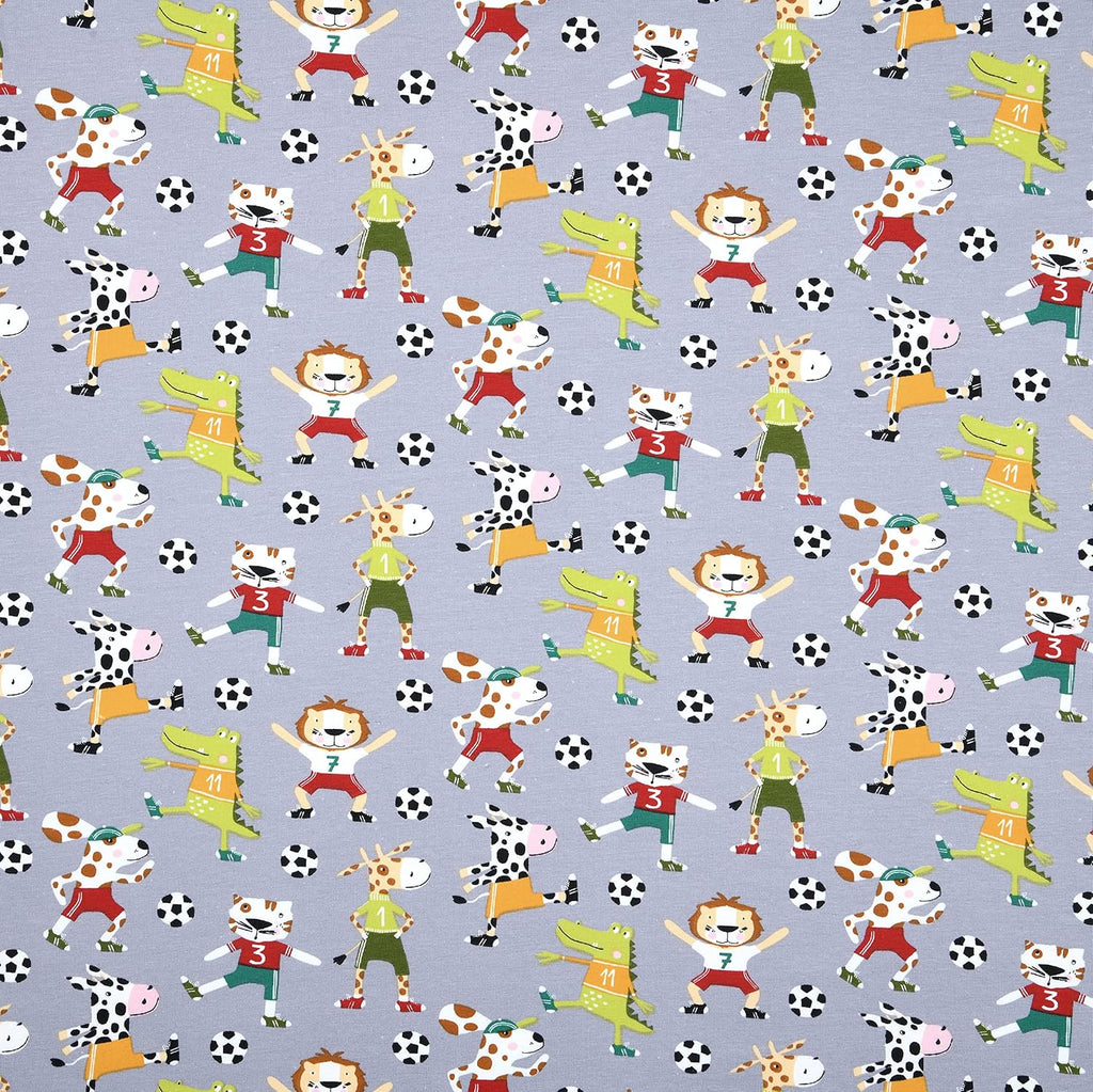 MAGAM-Stoffe Zizou Kinderstoff Oeko-Tex Meterware 50cm (Jersey grau)