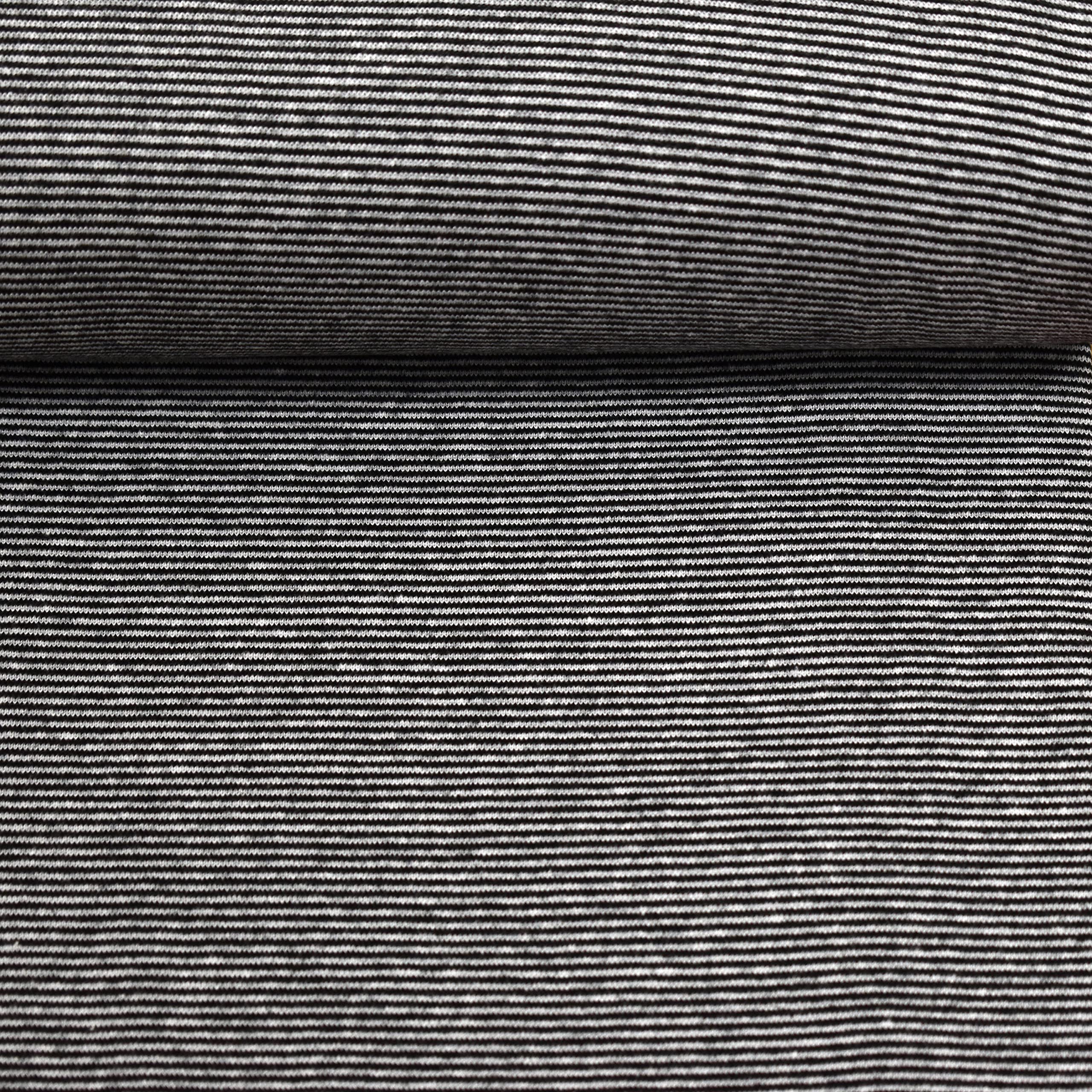 MAGAM-Stoffe James Ringel Bündchenstoff Feinstrick Oeko-Tex Meterware 50cm (2mm Rauchblau-Weiß)