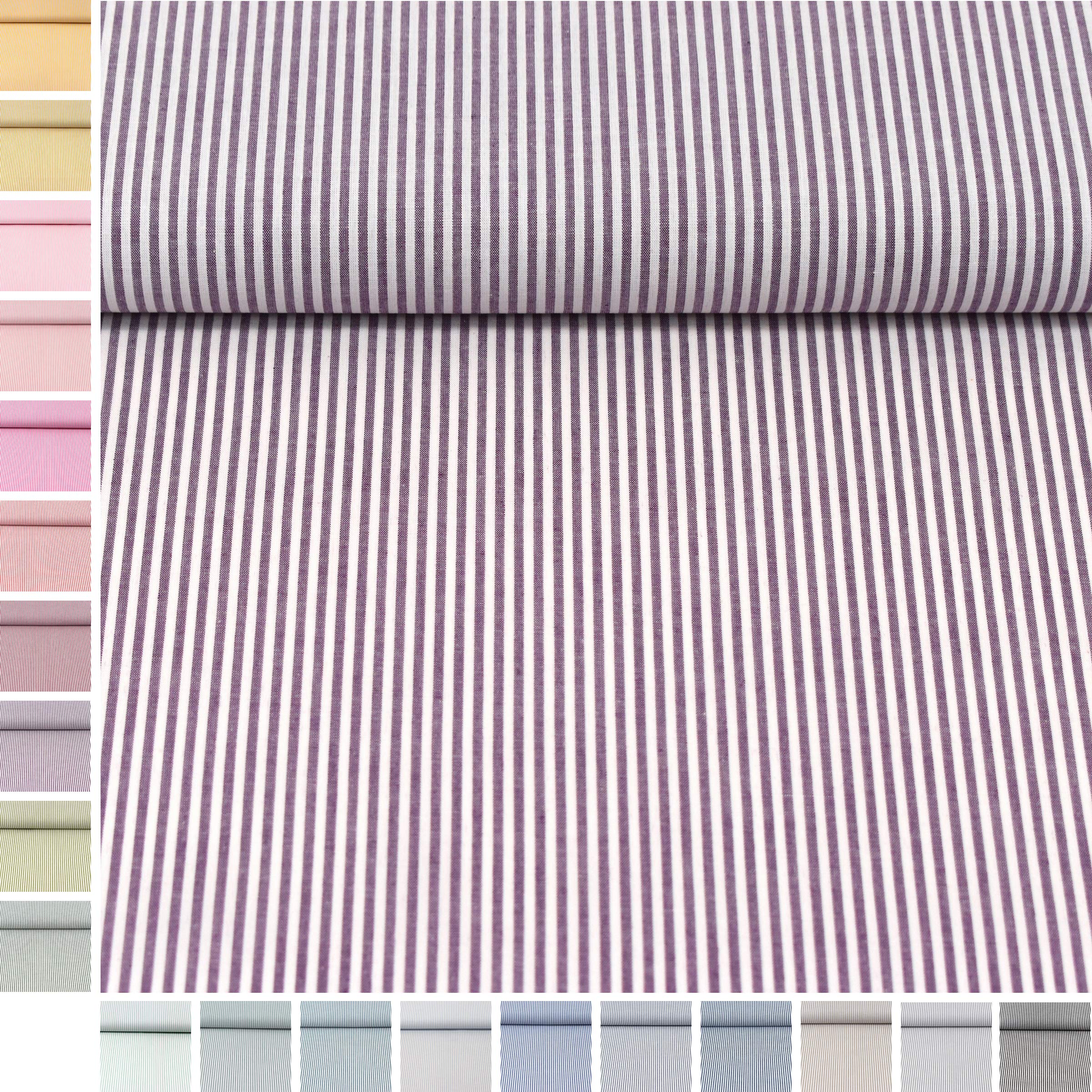 MAGAM-Stoffe Mona Streifen Kinder Baumwollstoff Oeko-Tex Meterware 50cm (20. Schwarz)