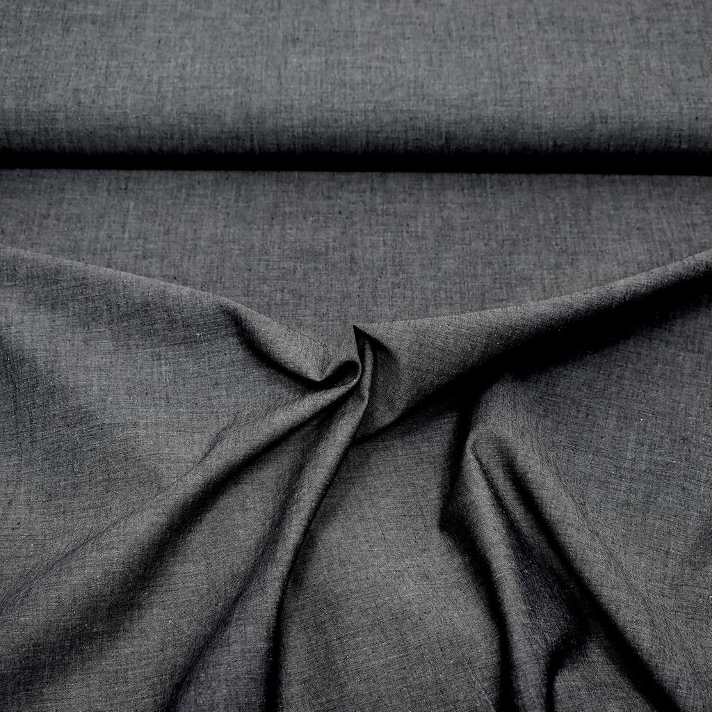 MAGAM-Stoffe Mona Uni Kinder Baumwollstoff Oeko-Tex Meterware 50cm (20. Schwarz)